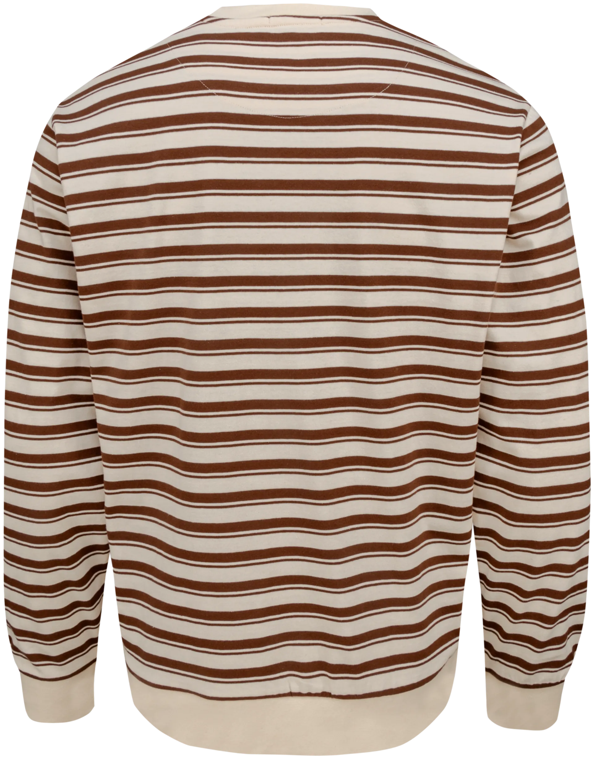 House miesten raidallinen trikoopaita 195H312403 - Coffee/off-white stripe - 2