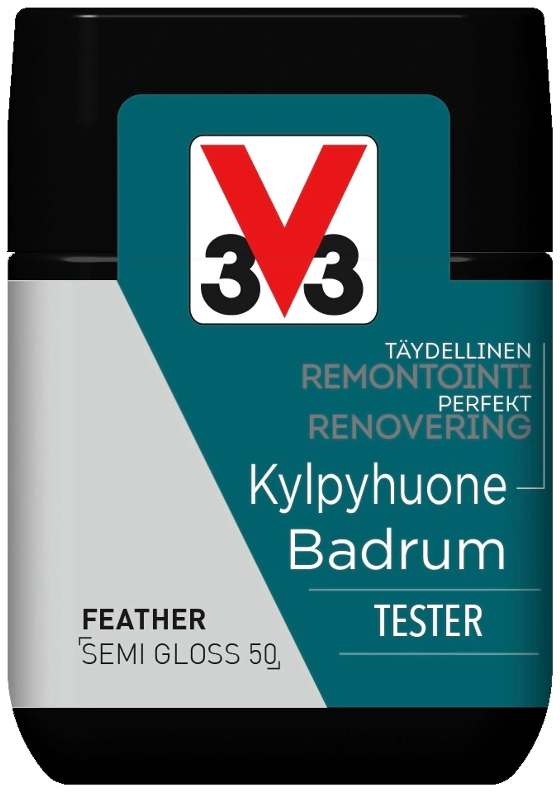 V33Remontointimaali kylpyhuone tester 75ml Feather