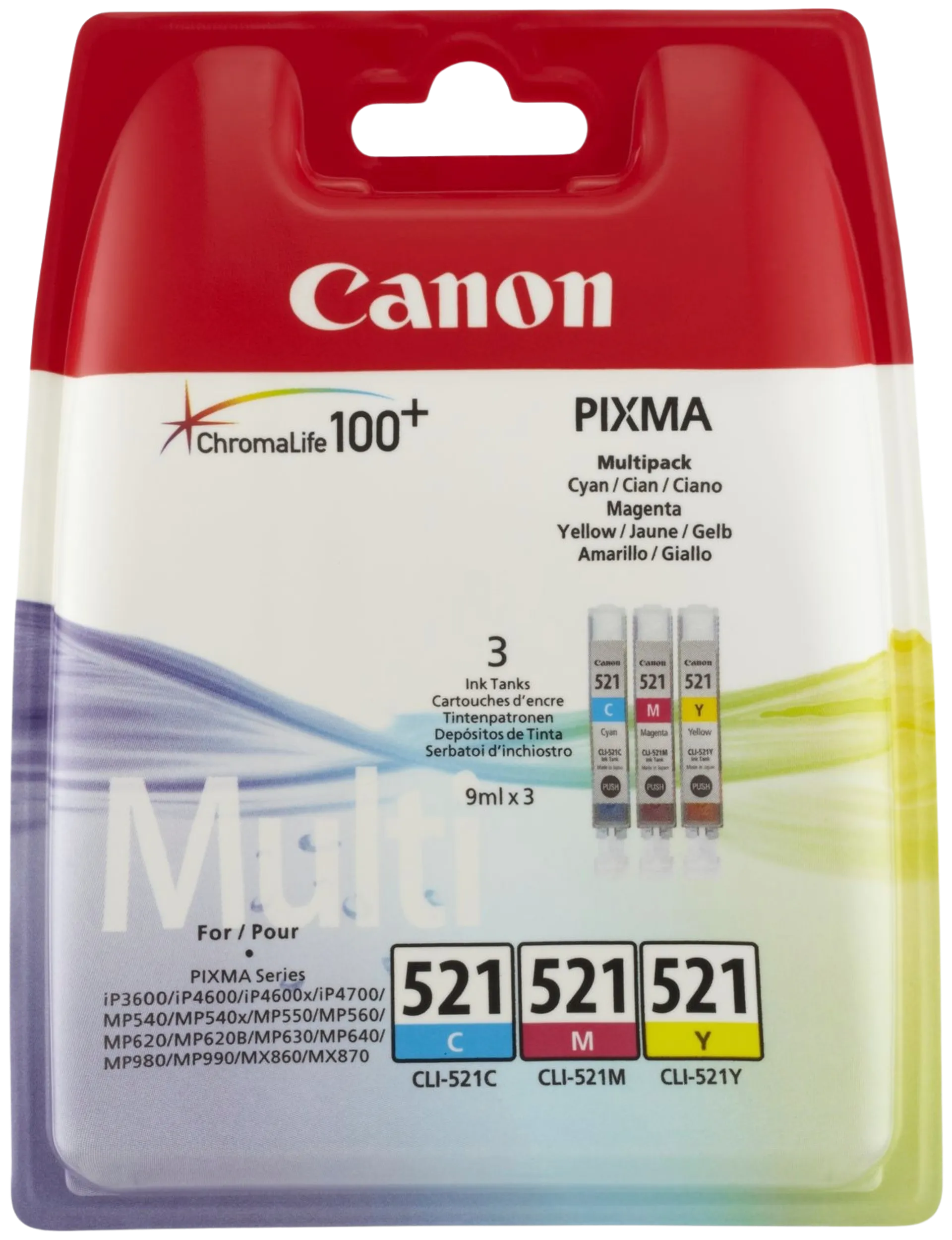 Canon Mustepatruuna CLI-521 multipack
