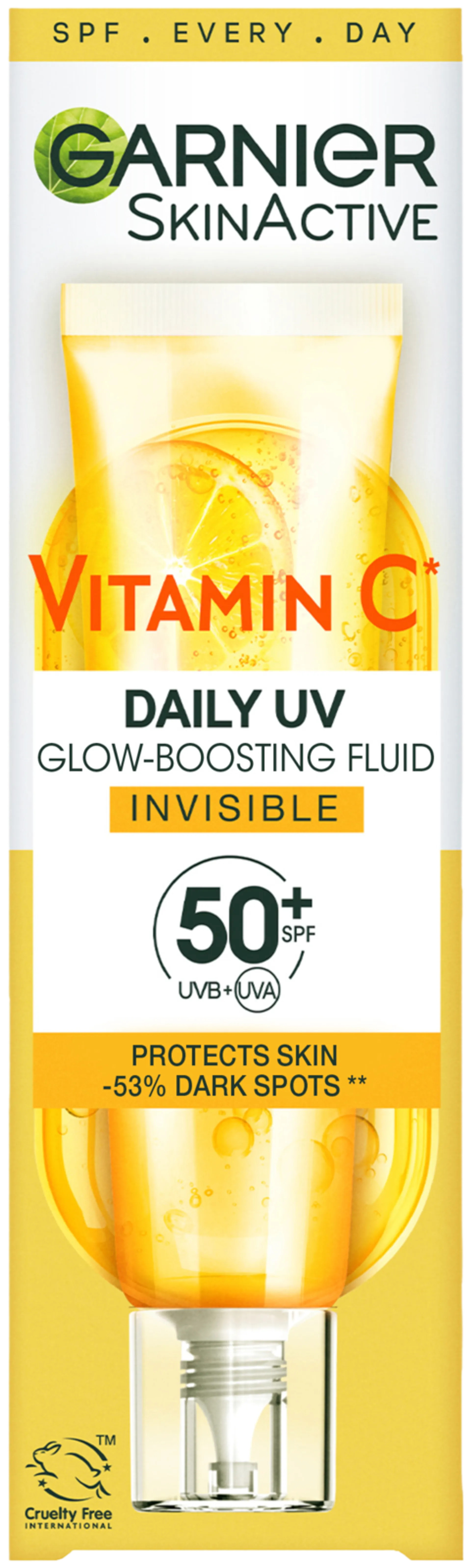 Garnier Vitamin C* Invisible uv-voide SPF50 samealle iholle 40 ml - 2