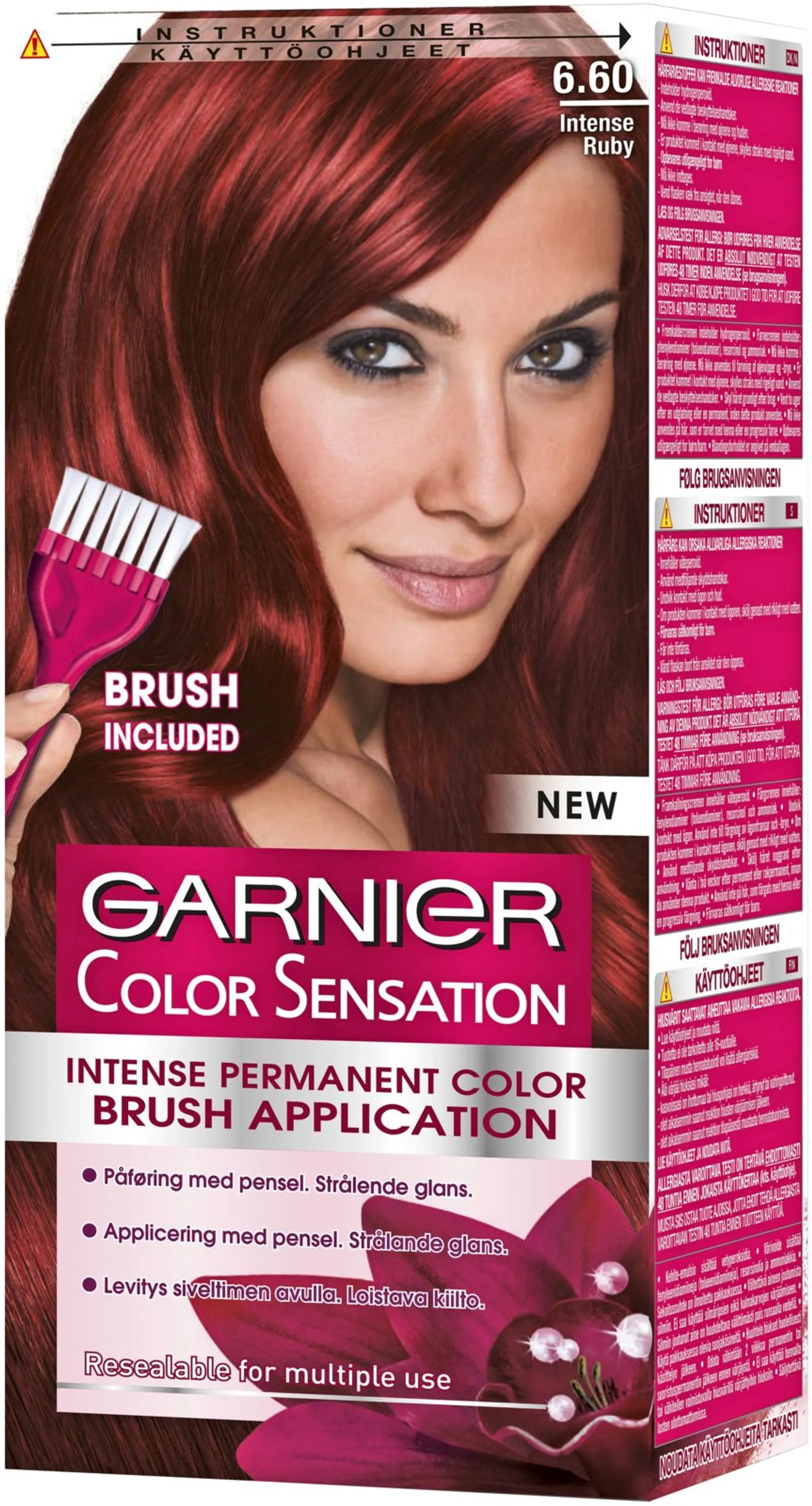 Garnier Color Sensation 6.60 Intense Ruby Intensiivinen punainen kestoväri 1kpl