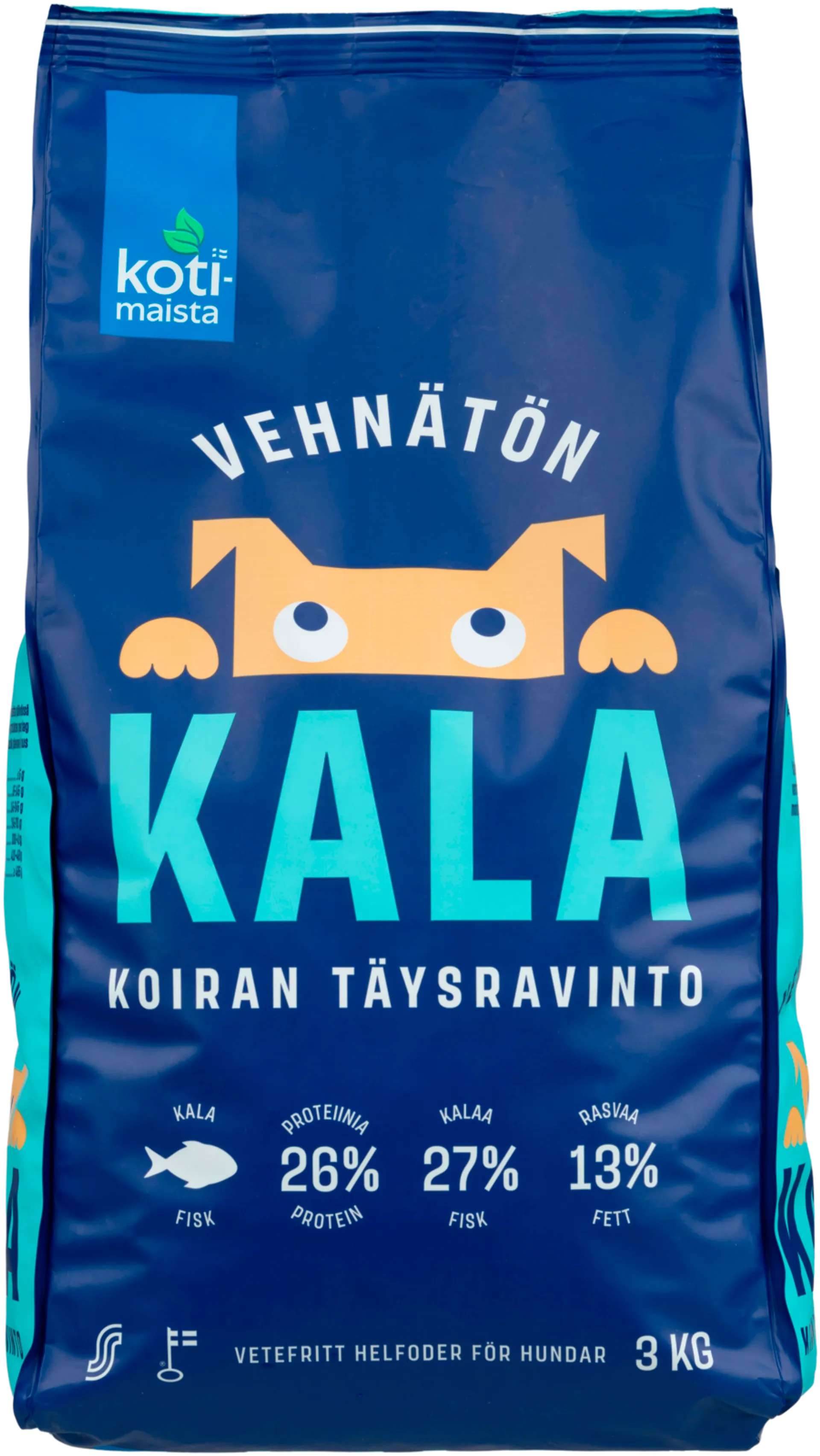 Kotimaista koiran täysravinto kala 3 kg - 1