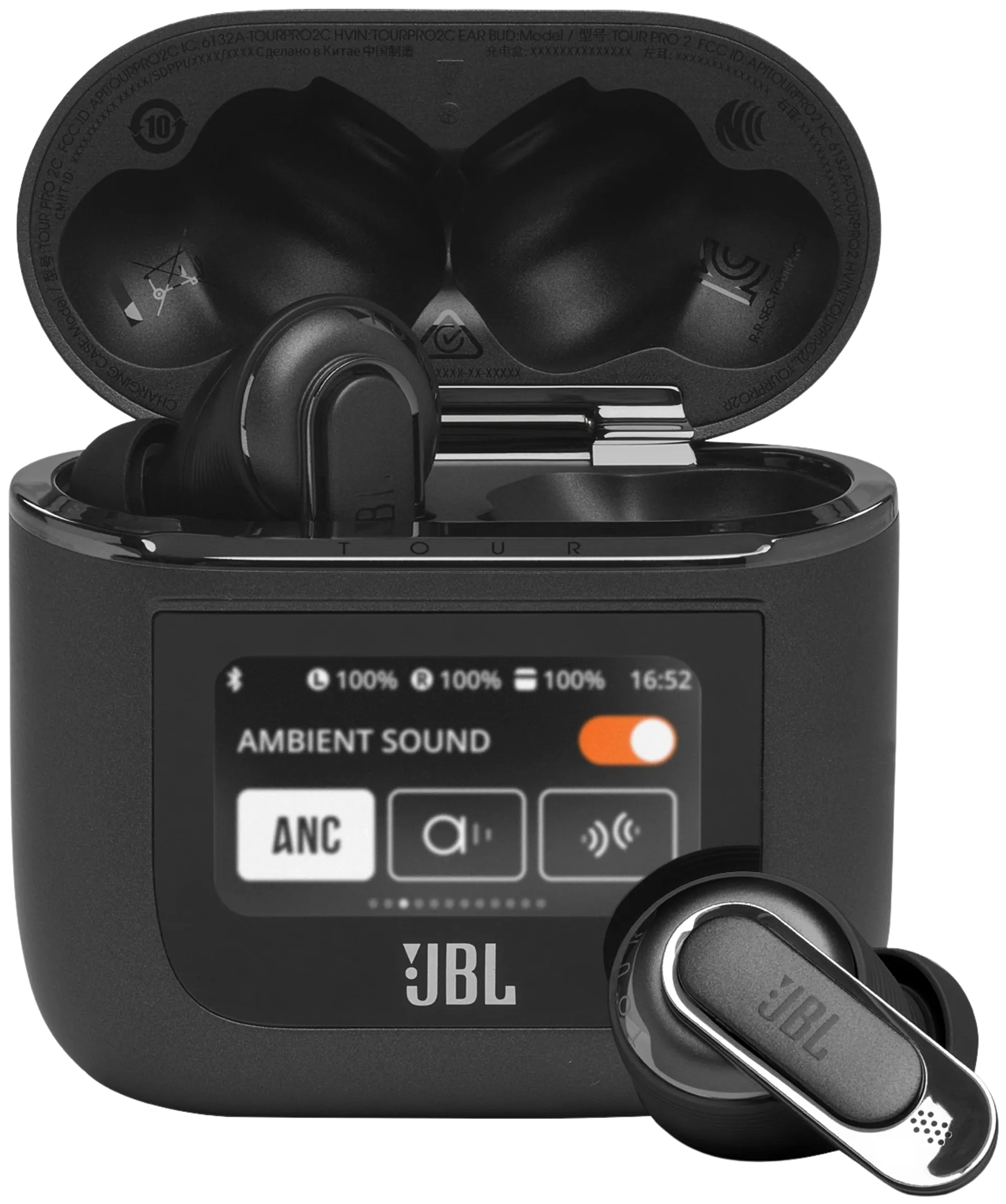 JBL Bluetooth vastamelunappikuulokkeet Tour Pro 2 musta - 1