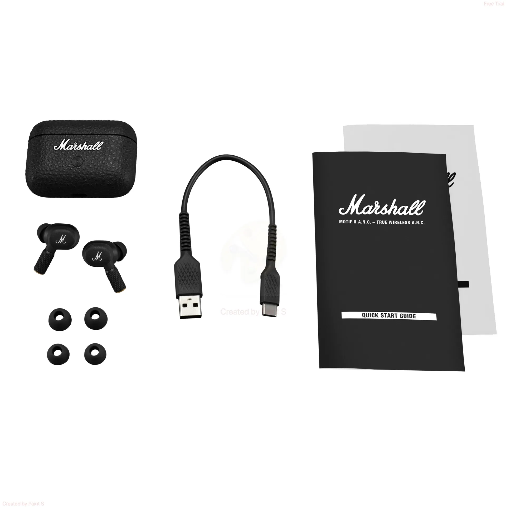 Marshall Bluetooth vastamelunappikuulokkeet Motif A.N.C II musta - 4