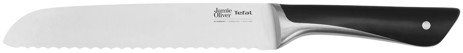 Tefal Jamie Oliver veitsisetti 5 osaa (kokkiveitsi 20 cm, Santoku-veitsi 16,5 cm, leipäveitsi 20 cm, yleisveitsi 12 cm, juures-/vihannesveitsi 9 cm ja veitsitukki) - 6