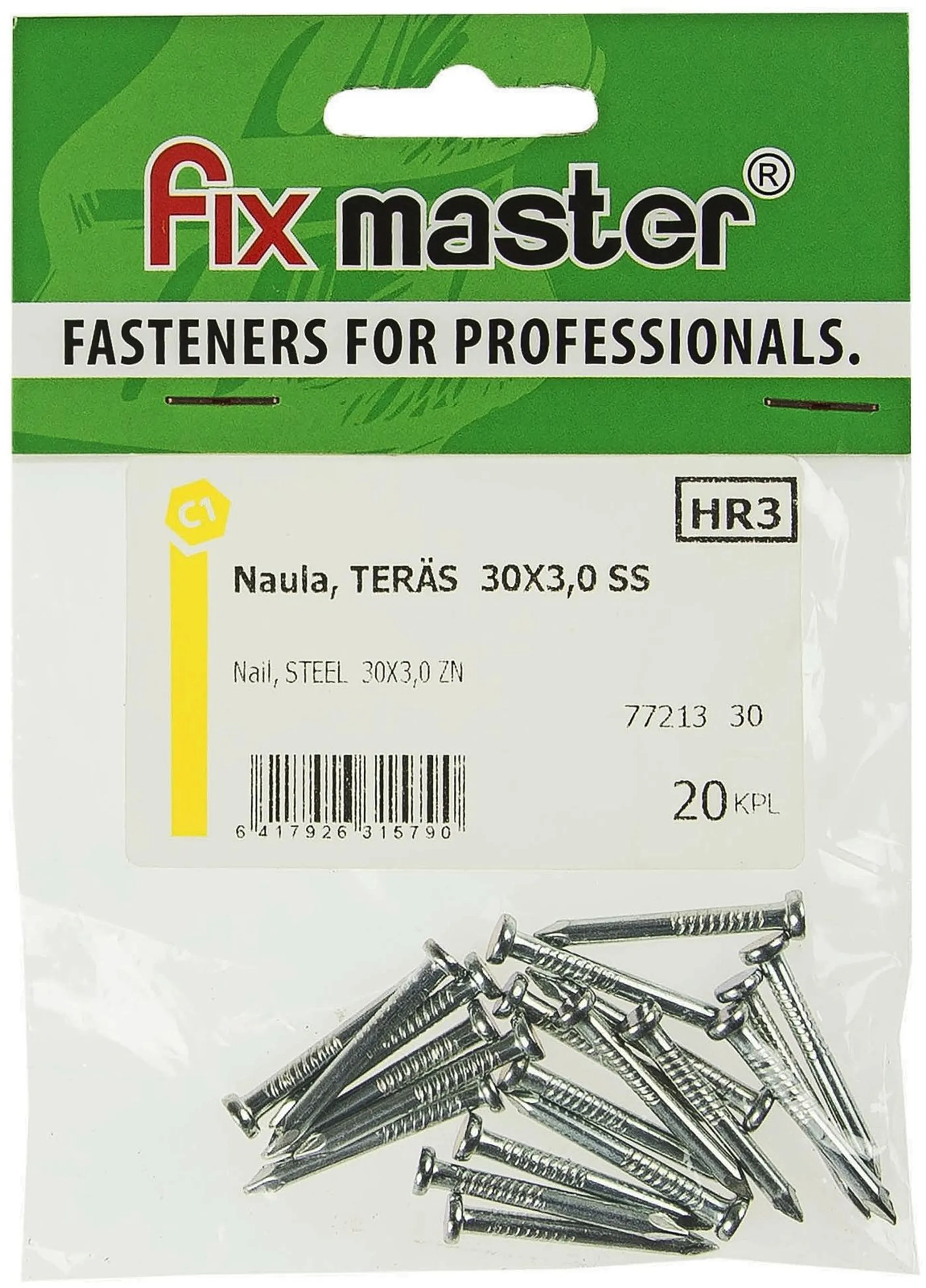 Fix Master naula teräs 30X3,0 SS 20kpl