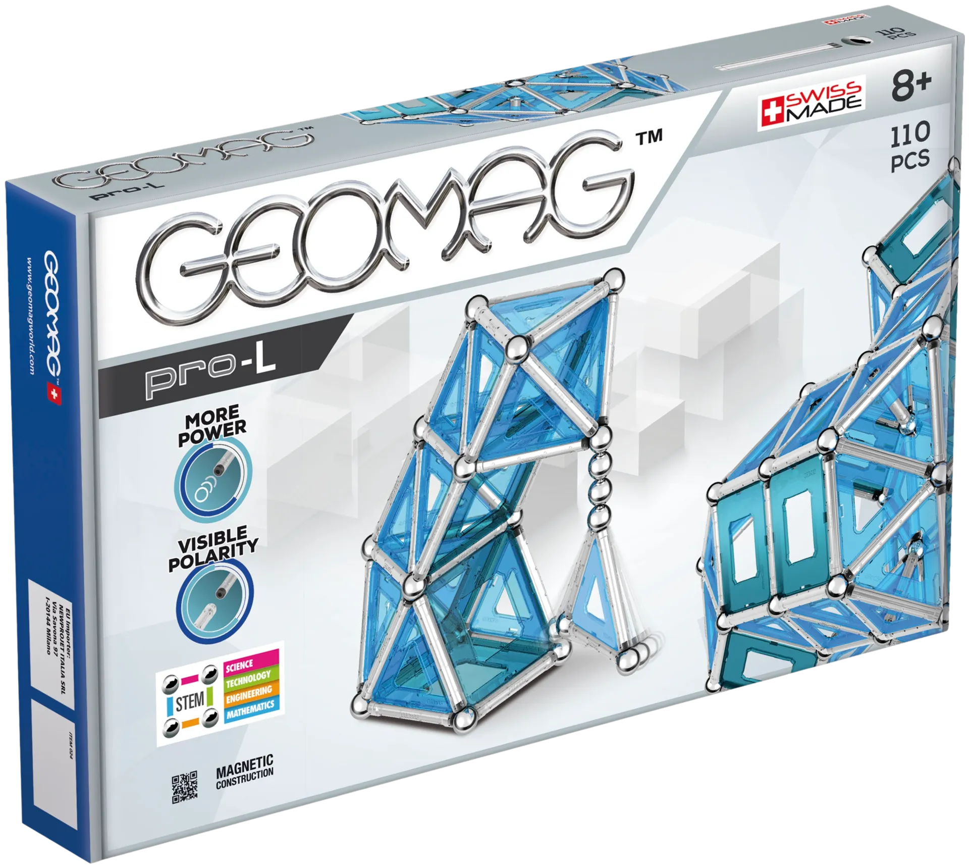 Geomag Pro-L Panels magneettinen rakennussarja 110 osaa - 1