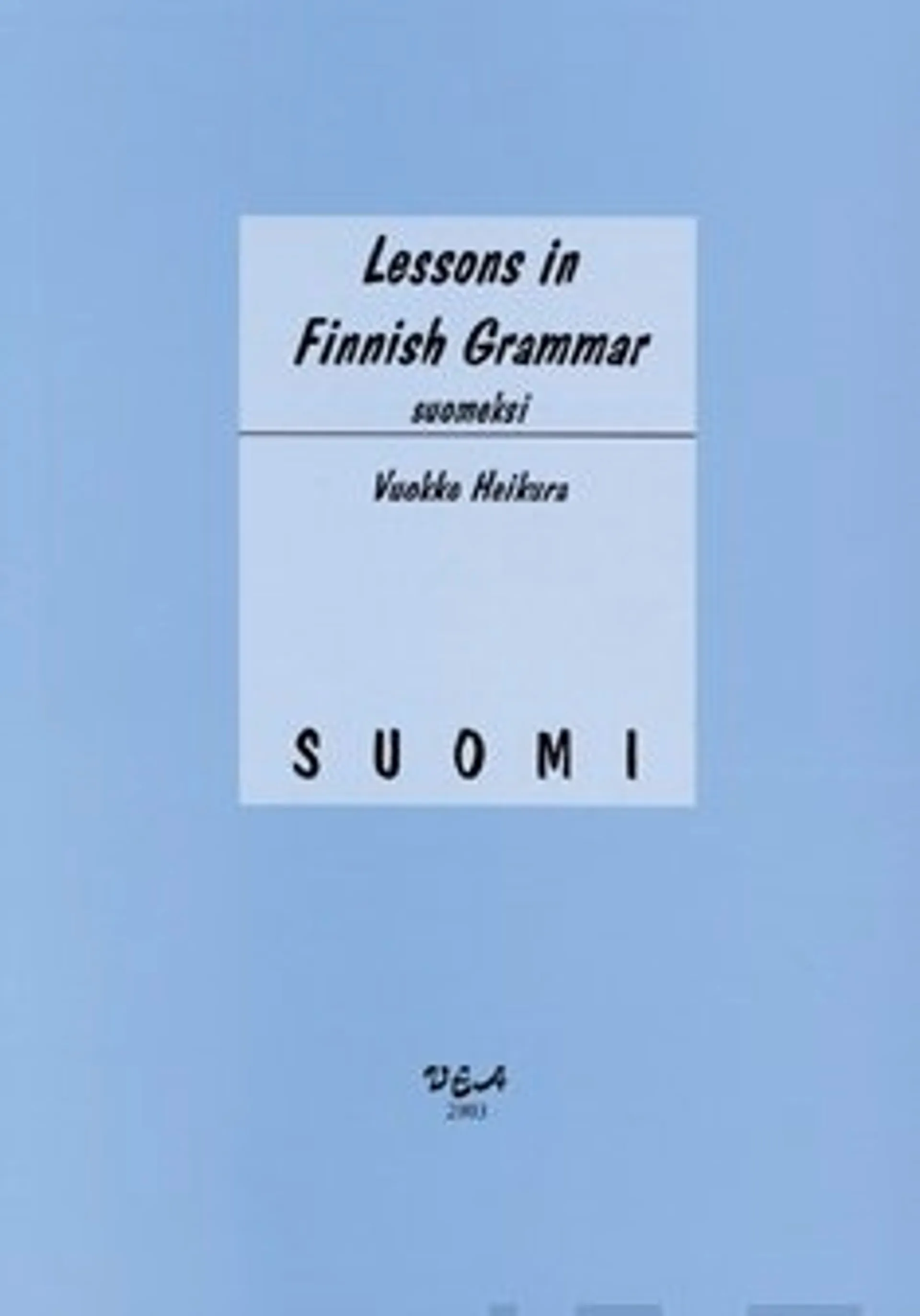 Lessons in Finnish grammar, suomeksi