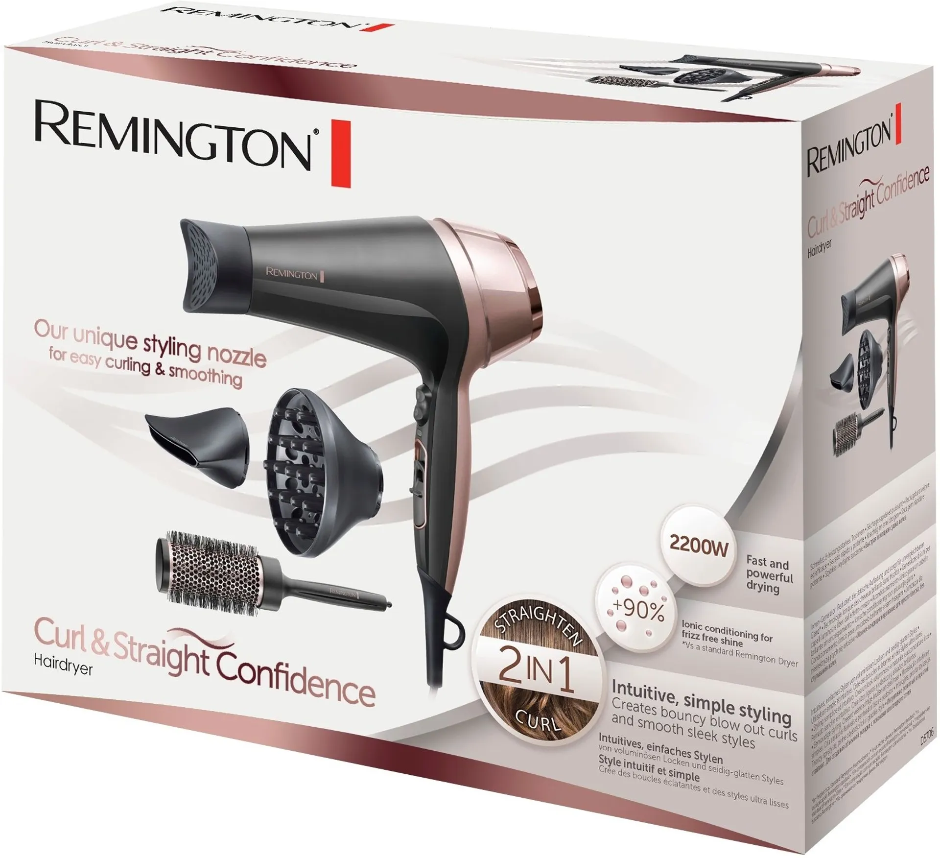 Remington hiustenkuivain Curl & Straight Confidence D5706 - 3