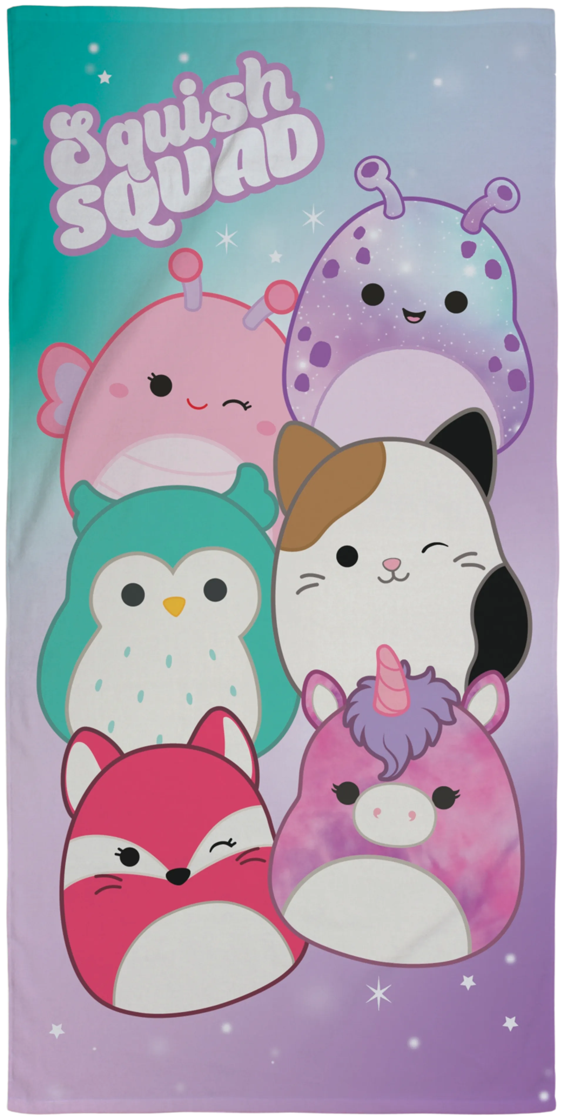 Squishmallows Lasten kylpypyyhe 70x140 cm - 1