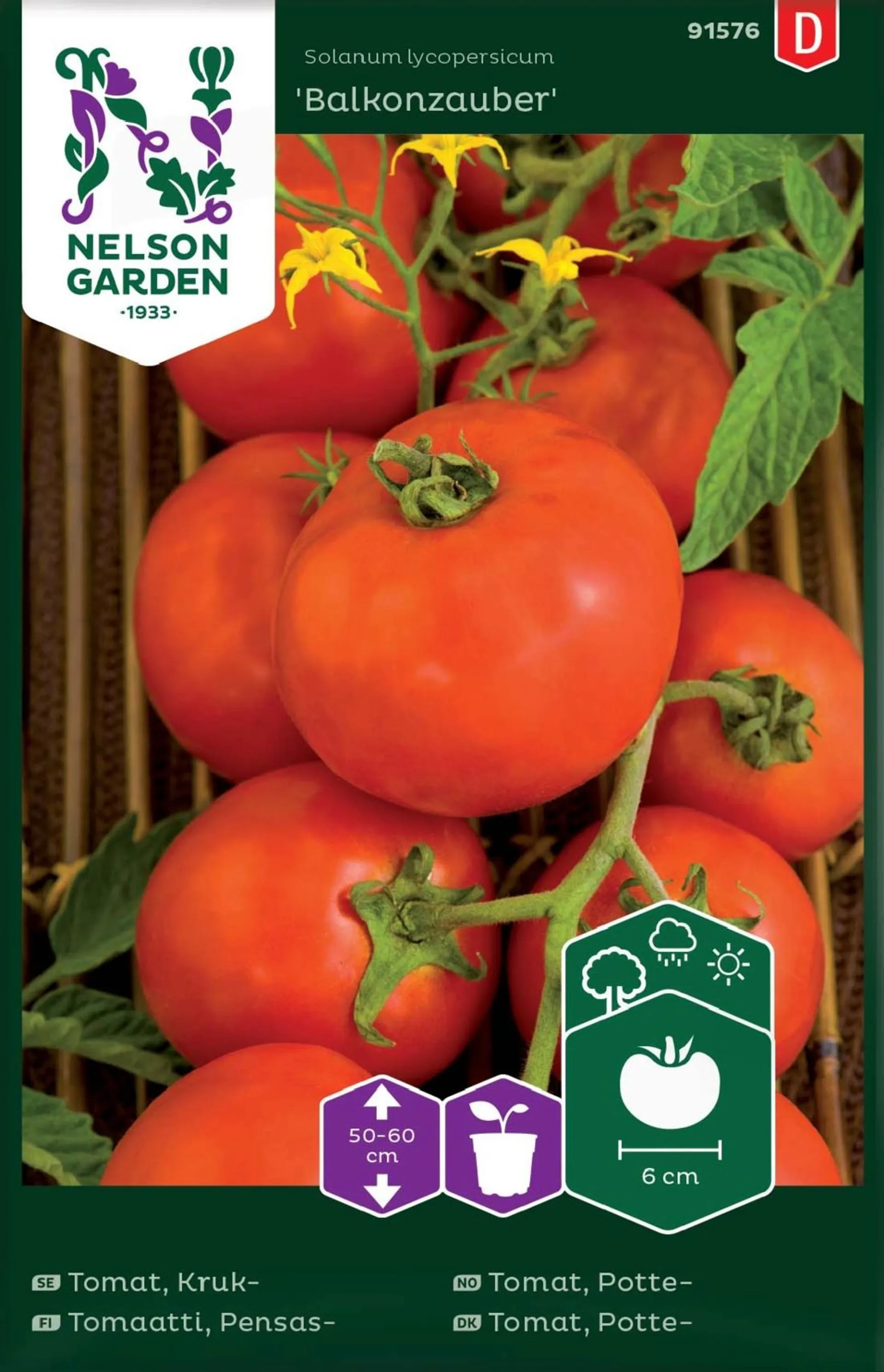 Nelson Garden Siemen Tomaatti, Pensas-, Balkonzauber