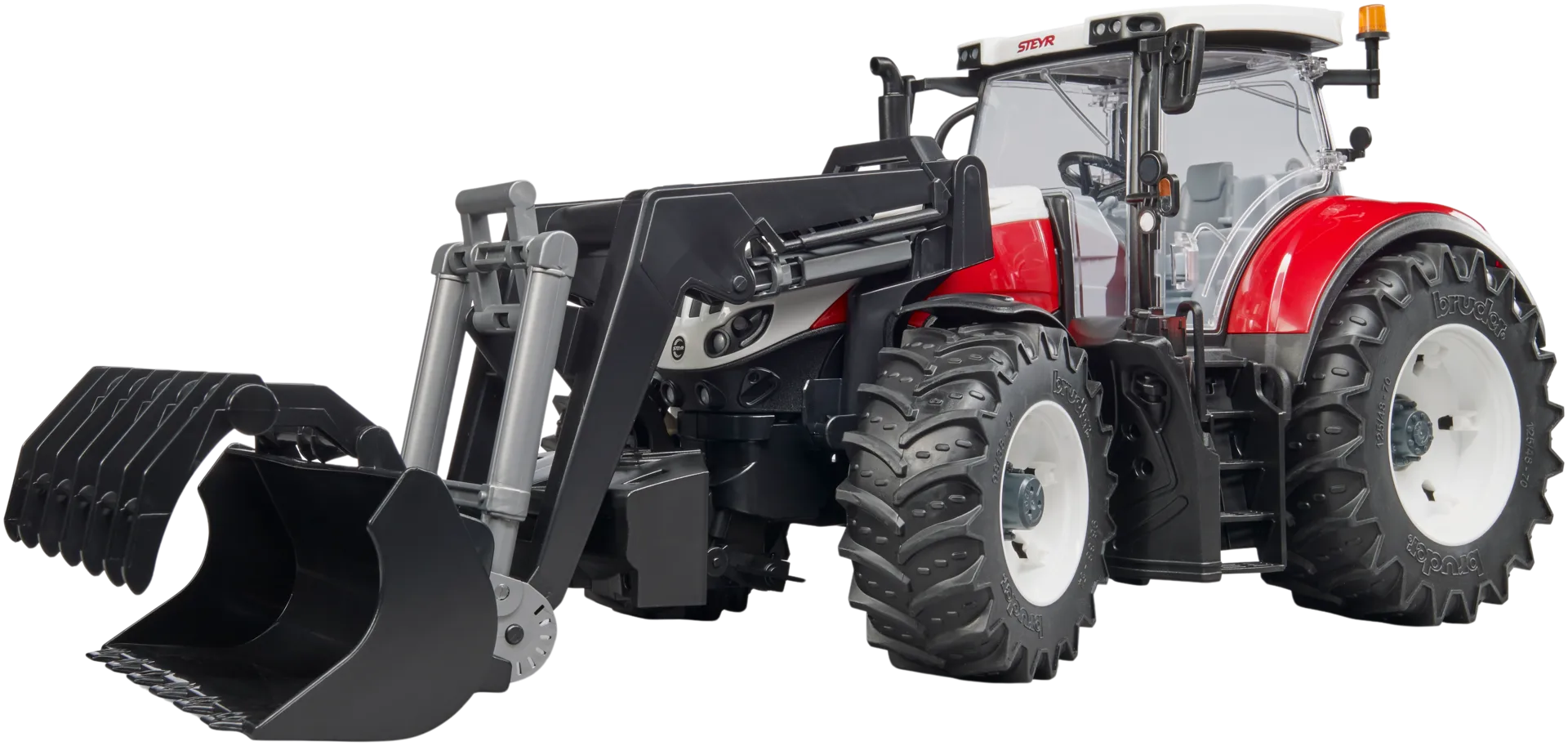 Bruder Steyr 6300 Terrus CVT traktori etukuormaajalla - 4