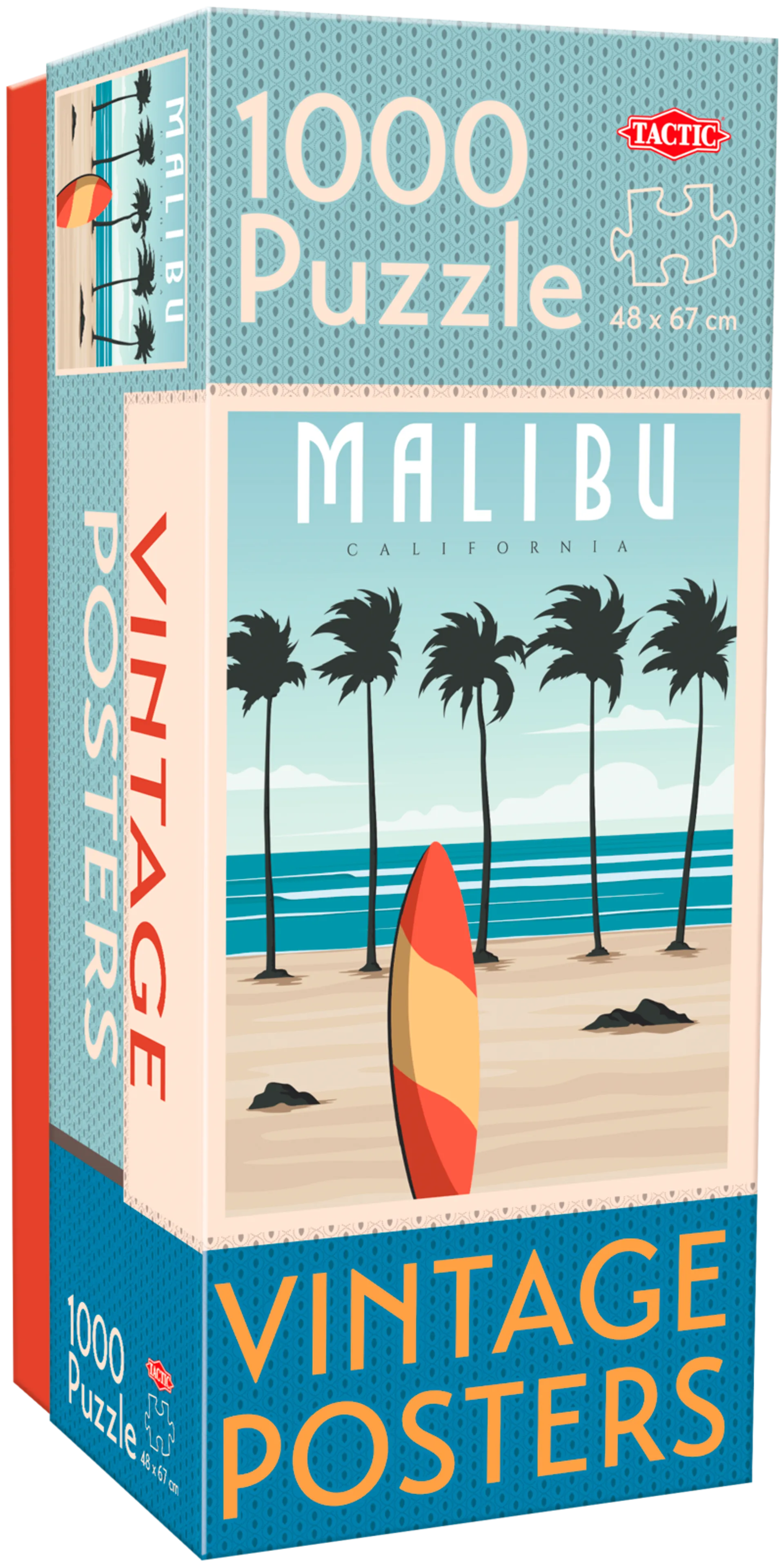 Tactic palapeli Vintage Posters Malibu 1000 palaa