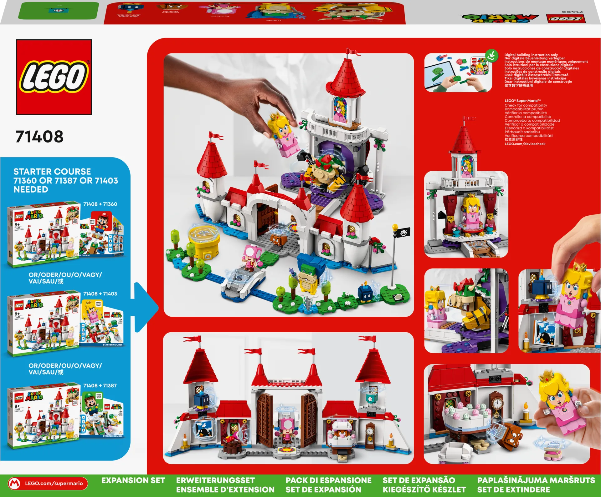 LEGO® Super Mario™ 71408 Peachin linna ‑laajennussarja - 2