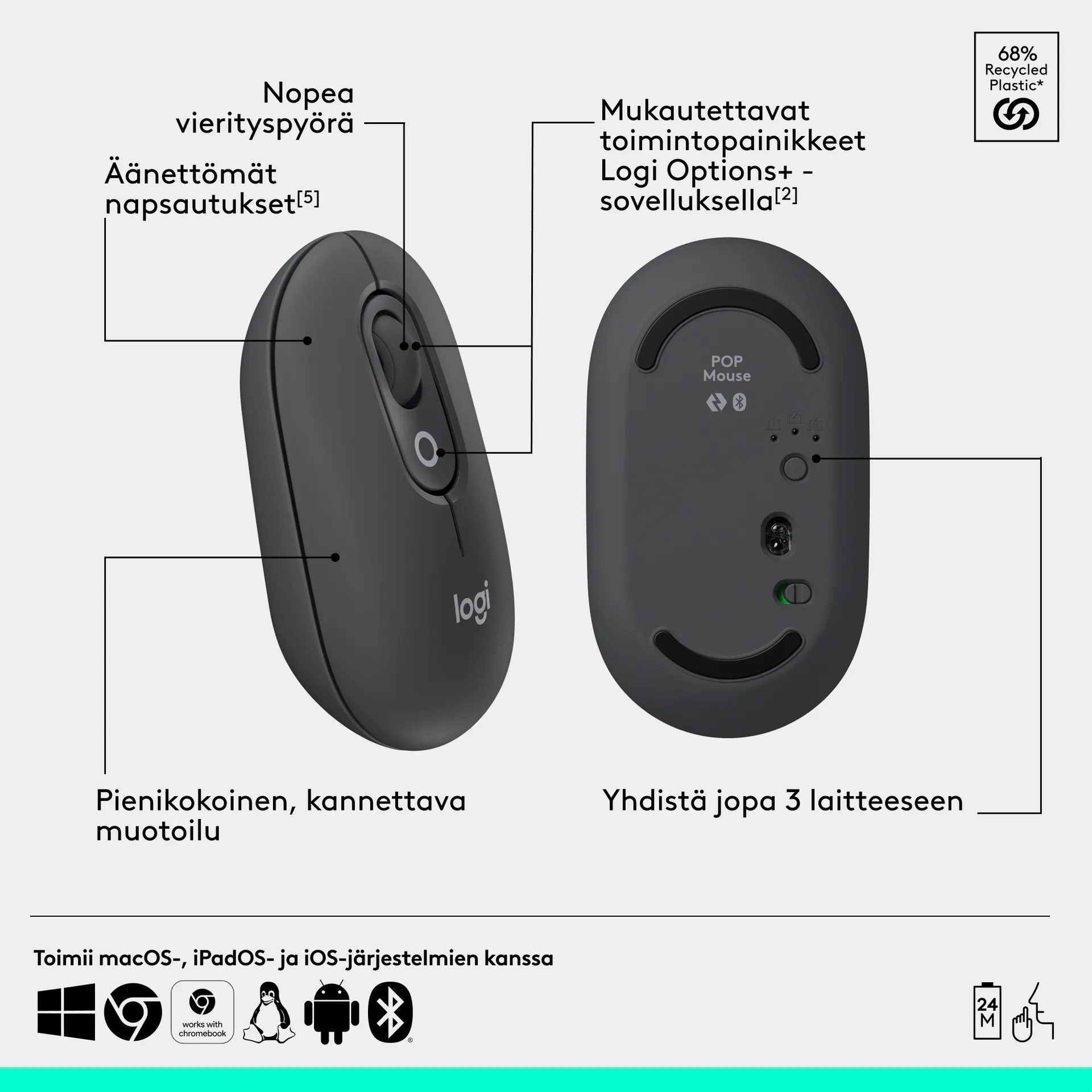 LOGITECH Pop Icon Combo - GRAPHITE - 6