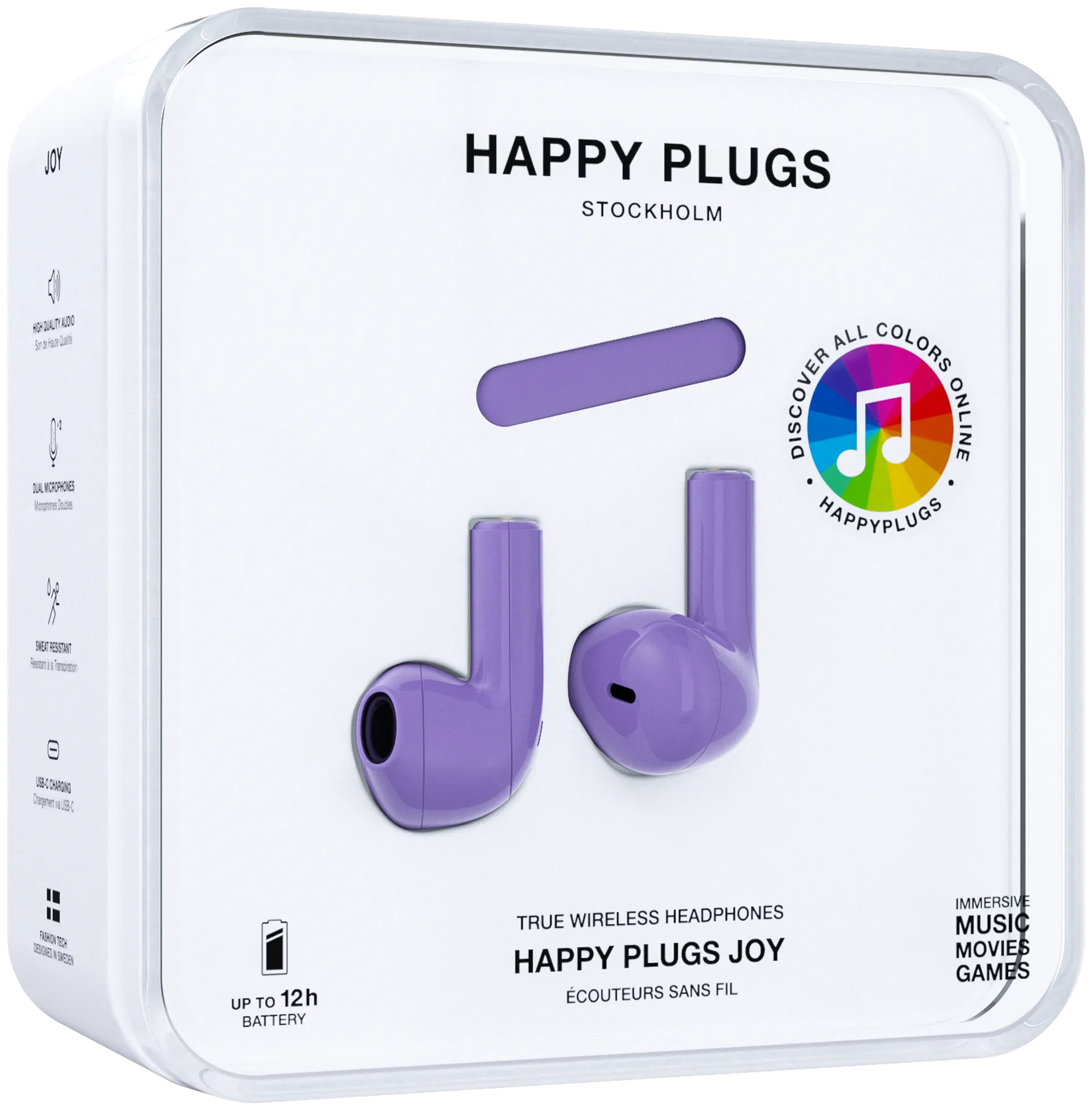 Happy Plugs Bluetooth nappikuulokkeet Joy lila - 12