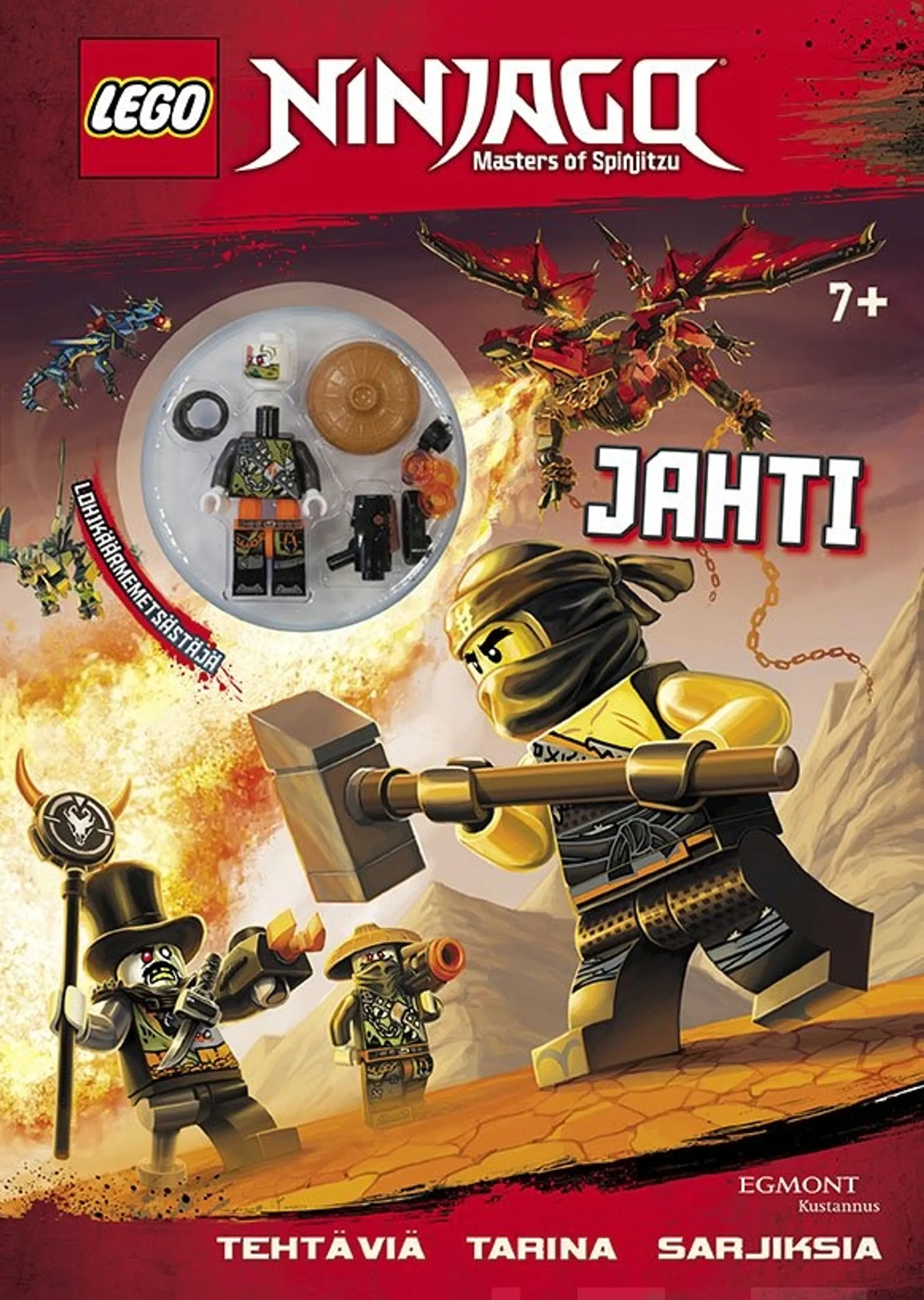 Lego Ninjago Jahti -puuhakirja legohahmolla
