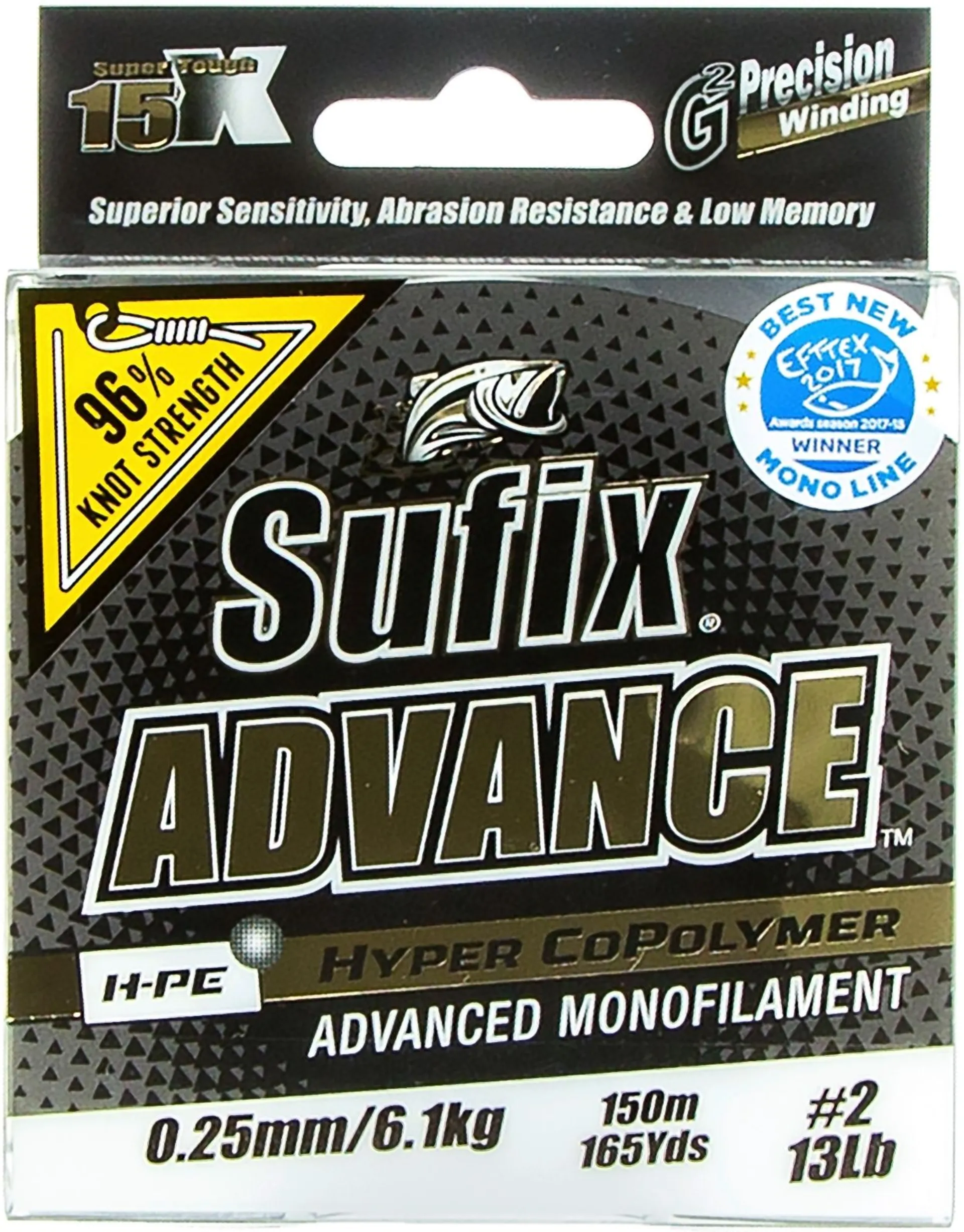 Sufix Advance 150m 0,25mm/6,1kg kirkas siima