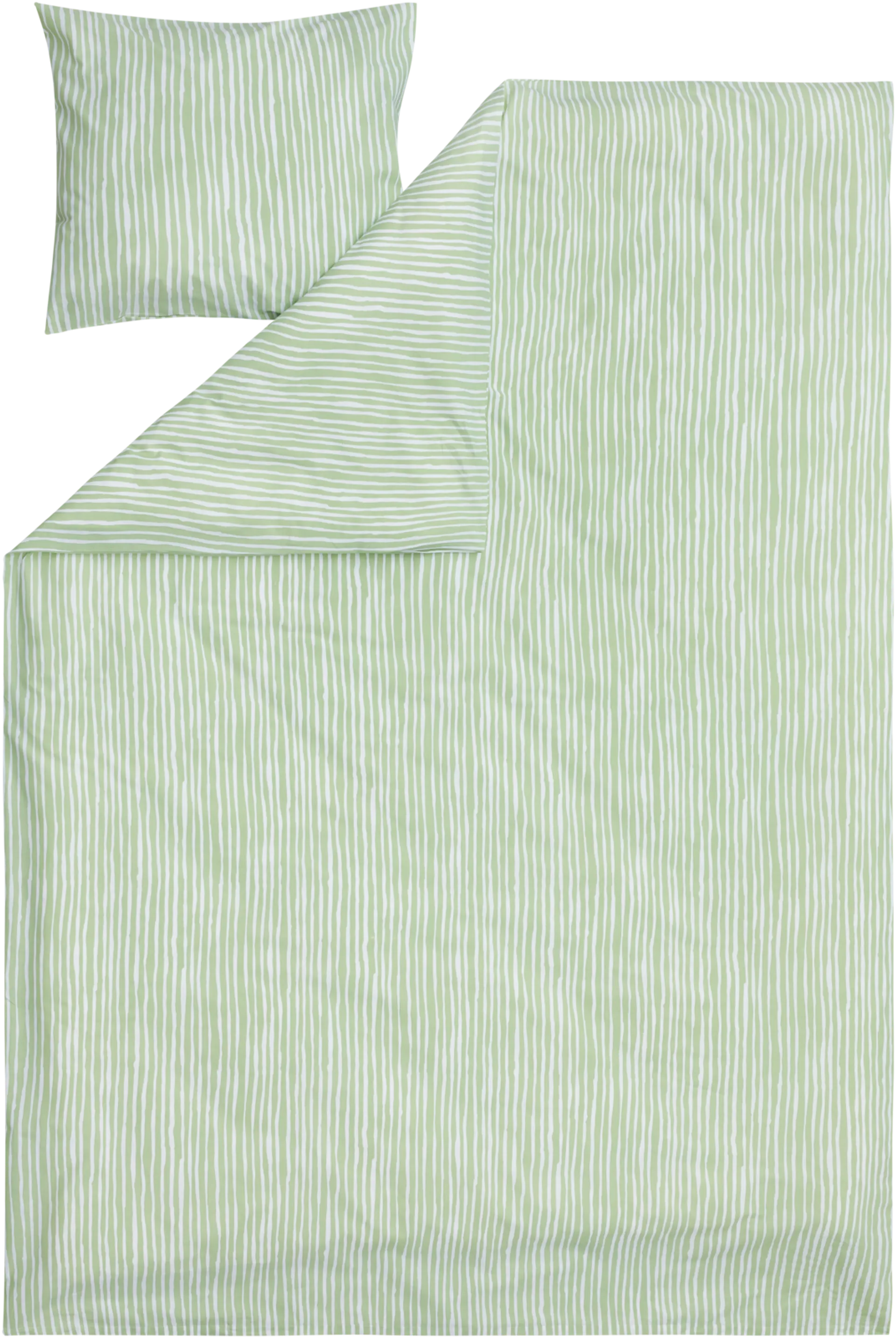 Finlayson pussilakanasetti Tiuhta 150x210+50x60 cm, vihreä-valkoinen