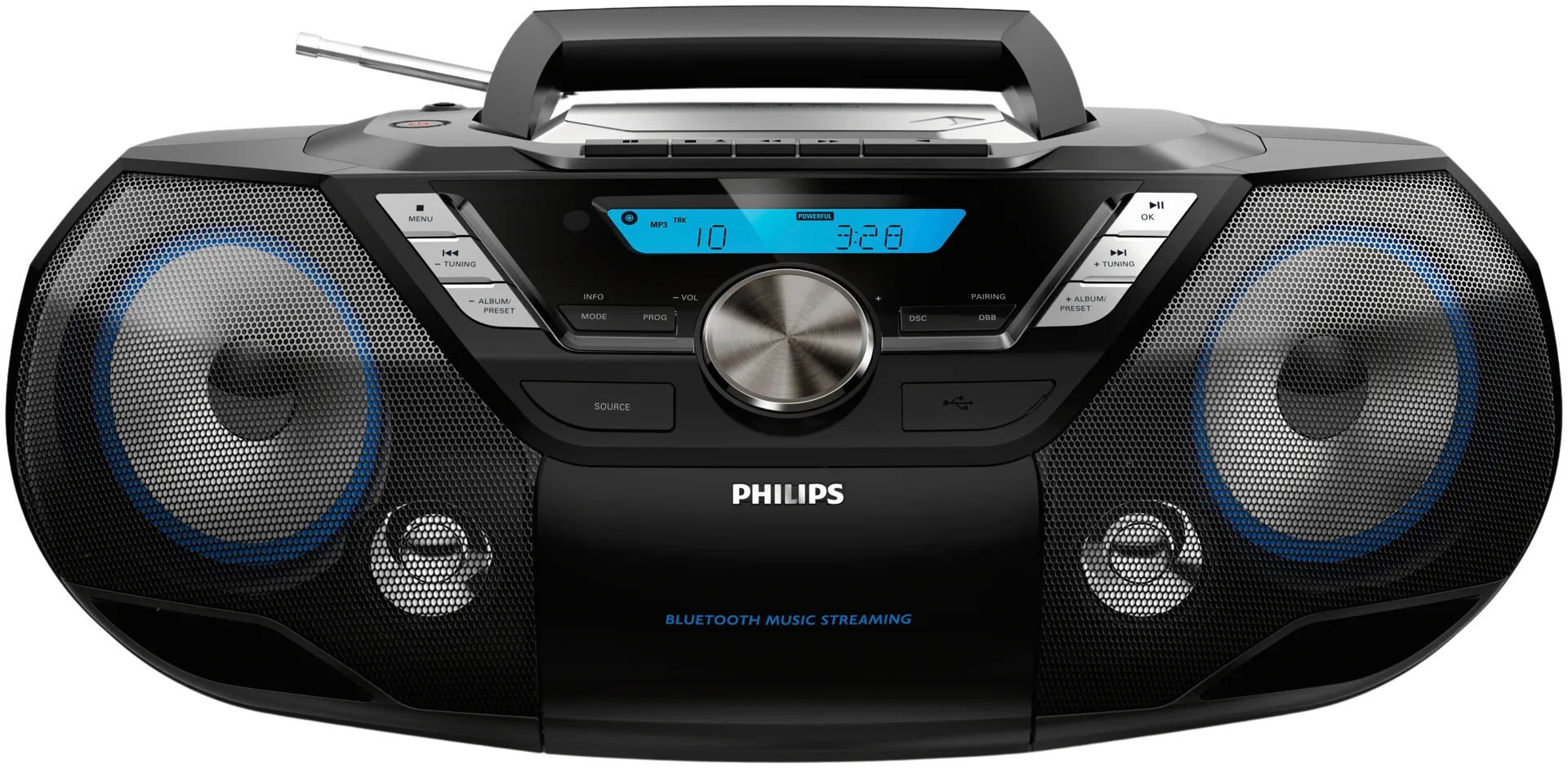 Philips kannettava CD-radio-kasettisoitin AZB798T CD Soundmachine musta