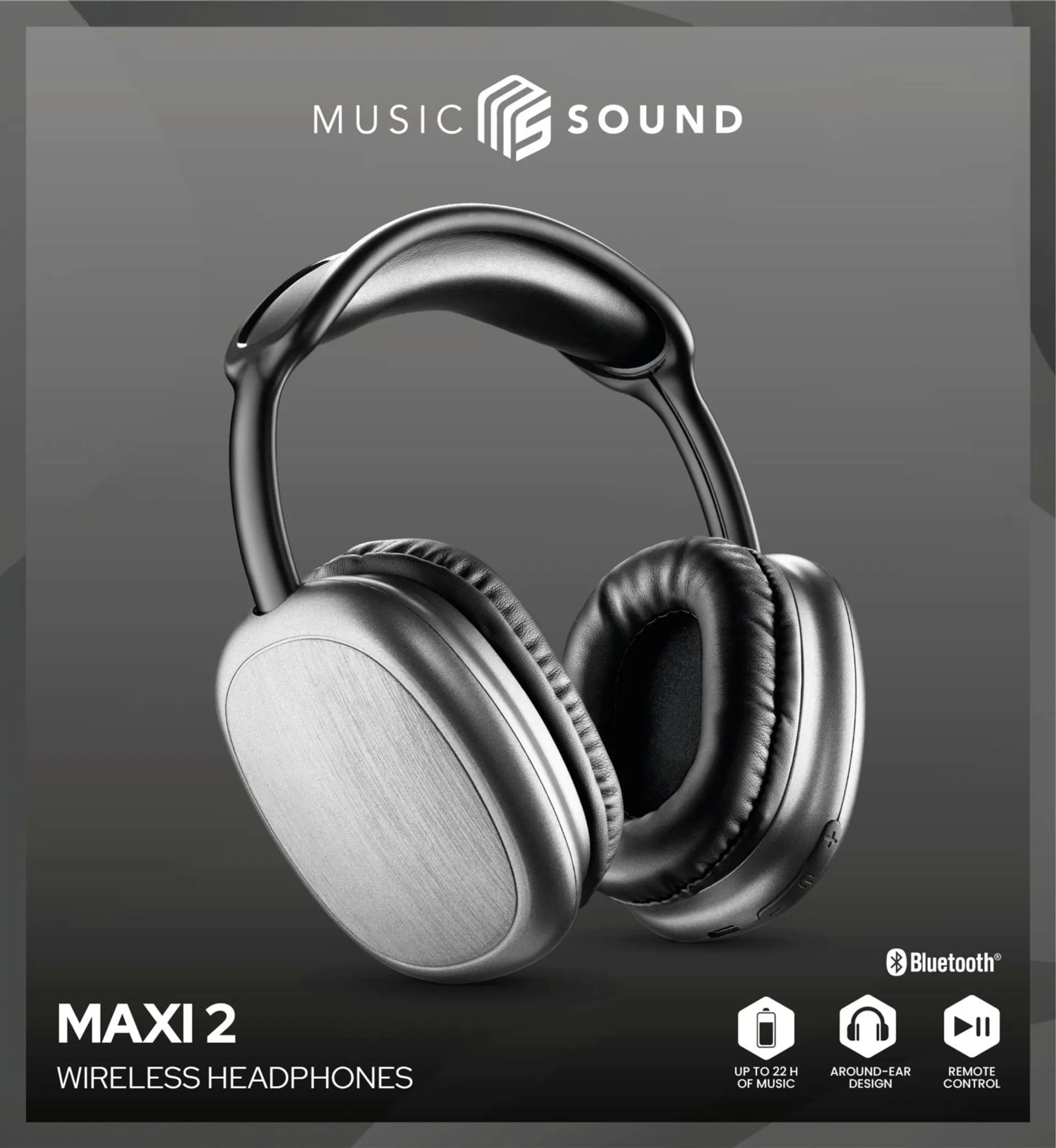 MusicSound Maxi2 BT -kuulokkeet, musta - 2