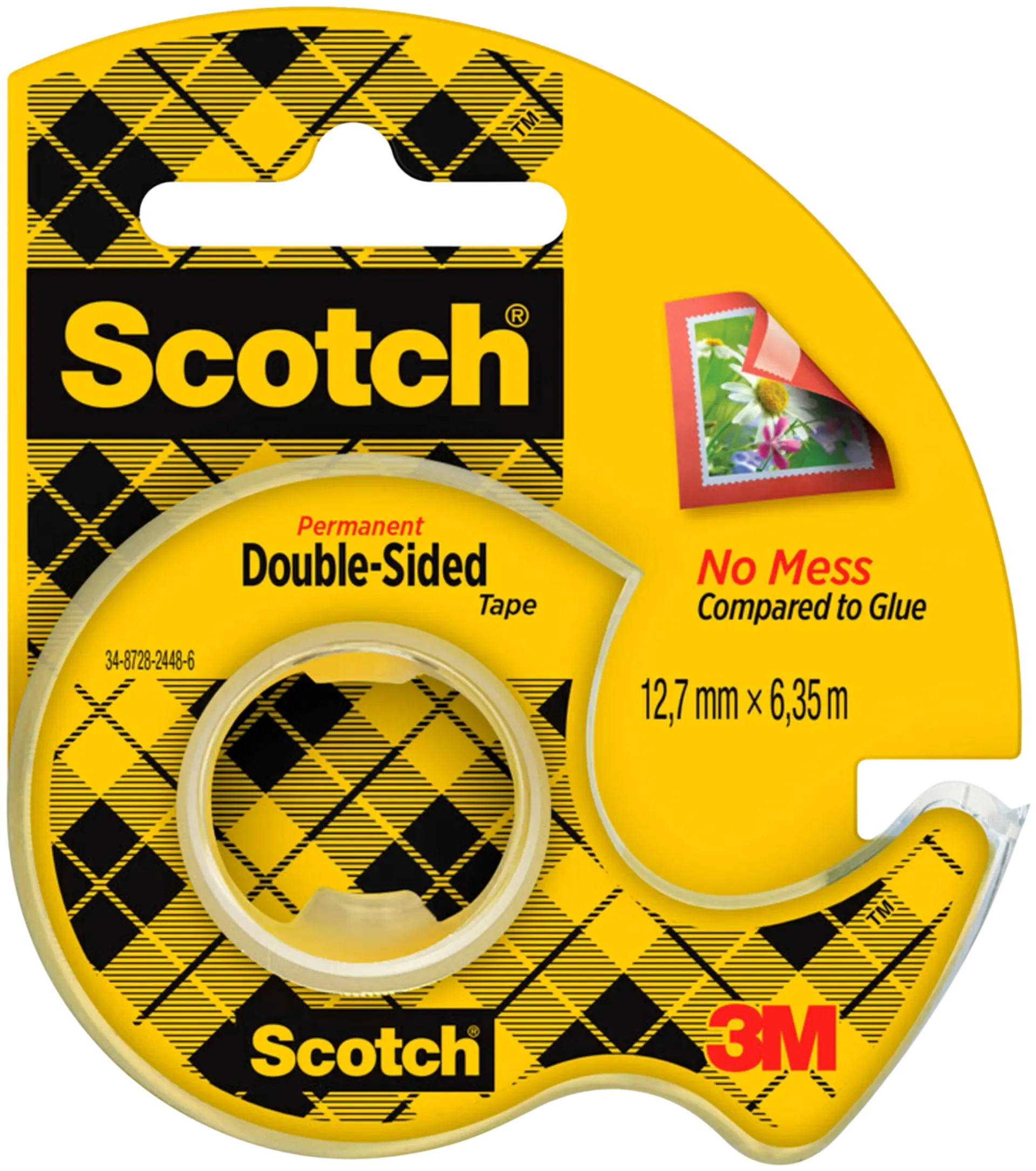 Scotch® kaksipuolinen teippi 136D-MDOEU, 12,7 mm x 6,3 m, 1 rulla teippitelineessä/pakkaus