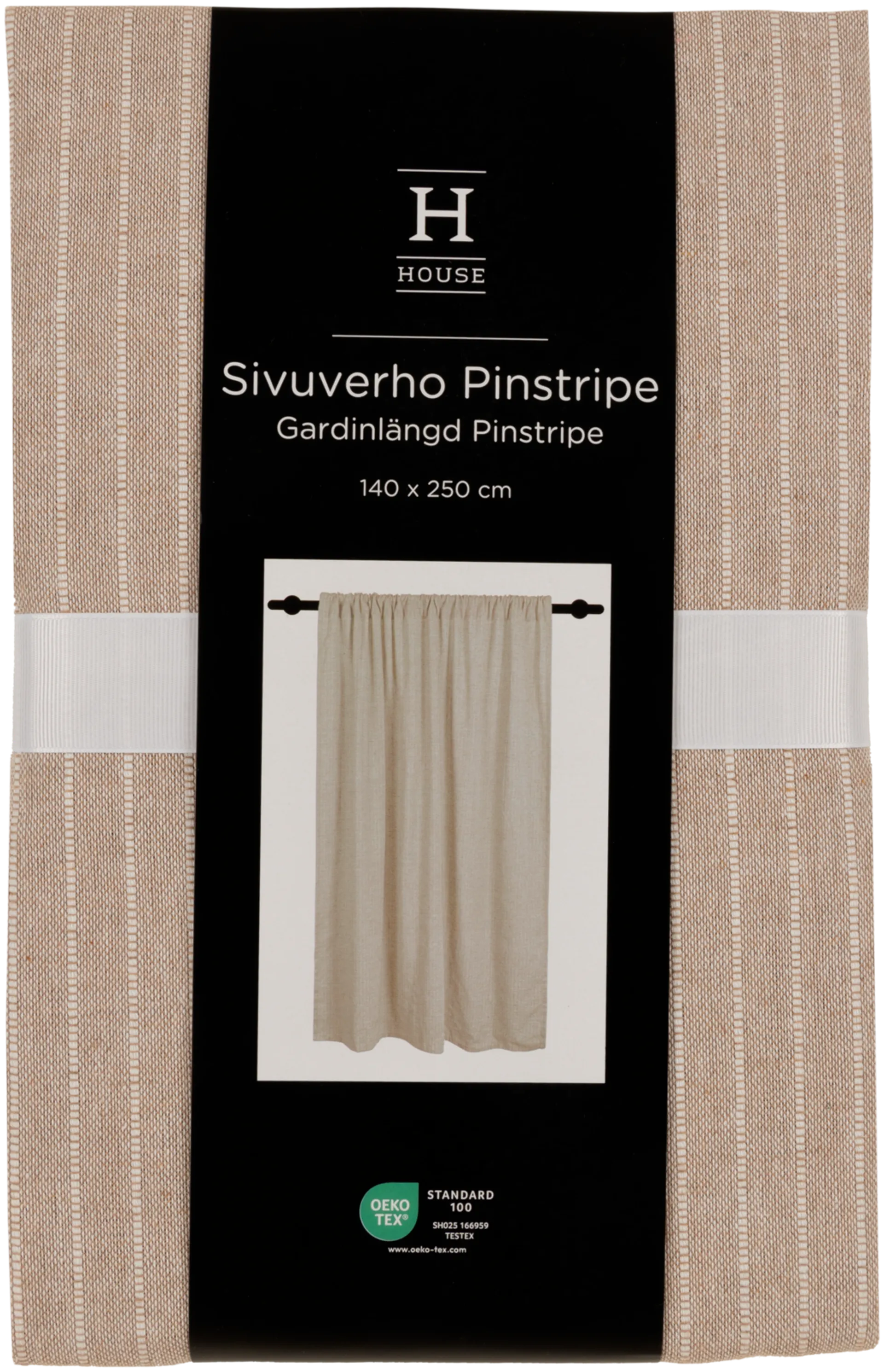 House verho Pinstripe 140x250 cm, beige - 3