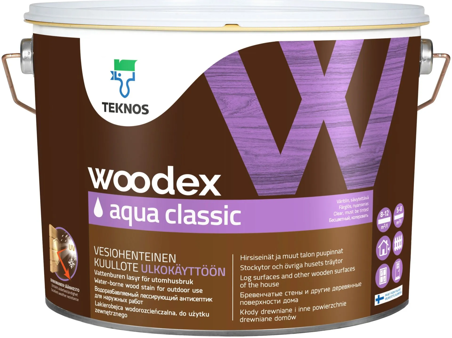 Teknos kuullote Woodex Aqua Classic 9 l PM3 sävytettävä