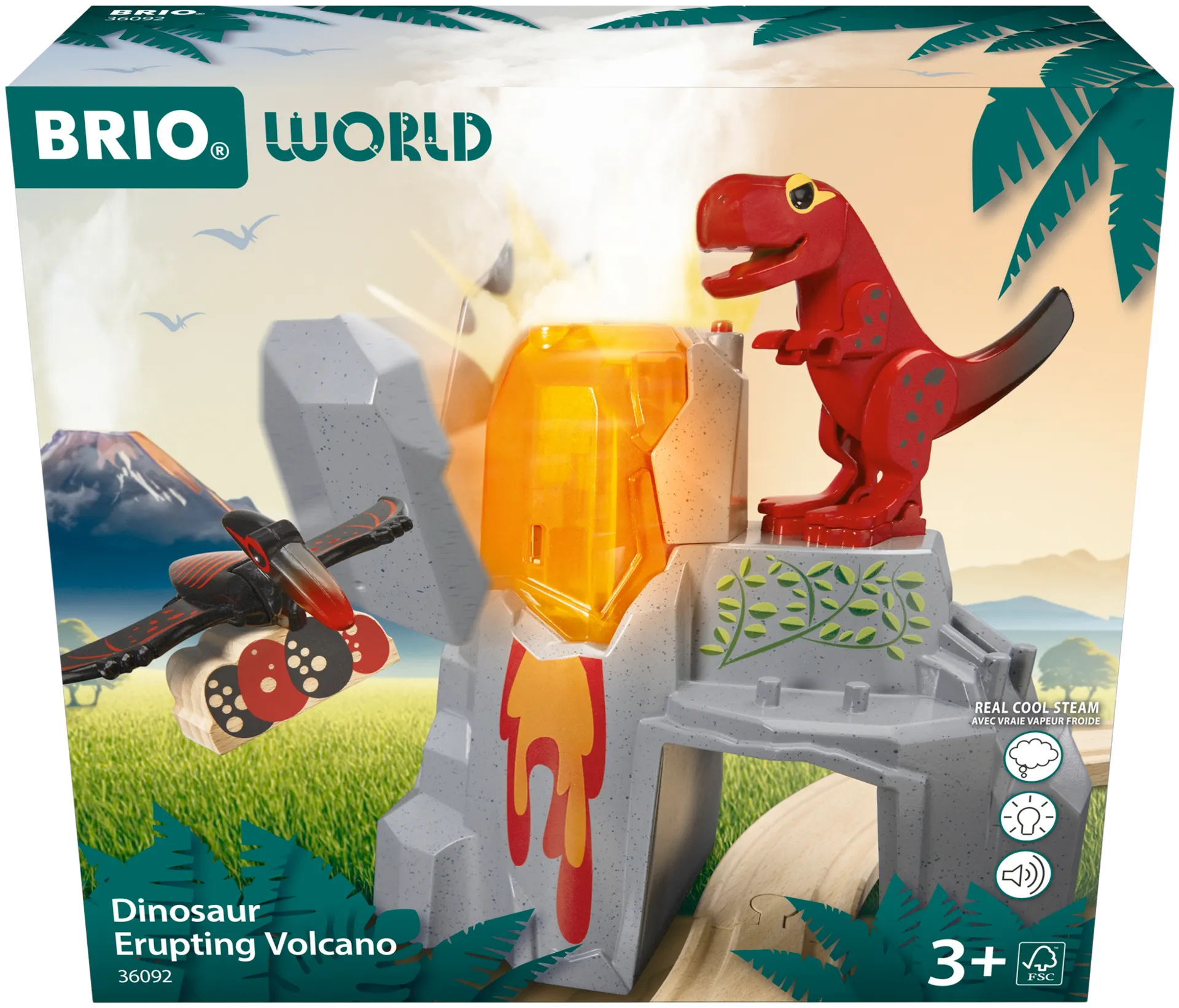 BRIO Dinosaurus ja purkautuva tulivuori - 3