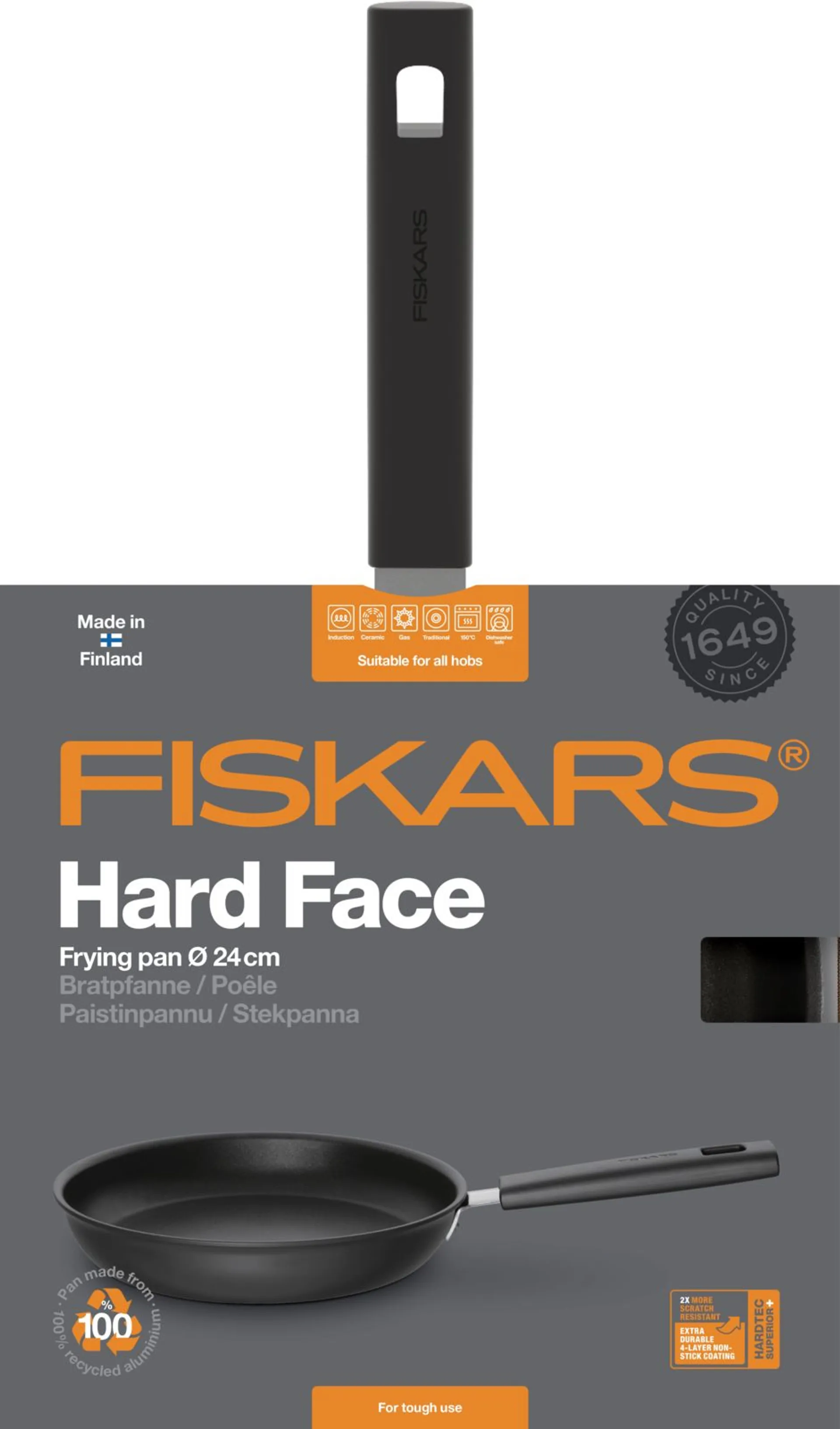 Fiskars Hard Face 24 cm paistinpannu - 2