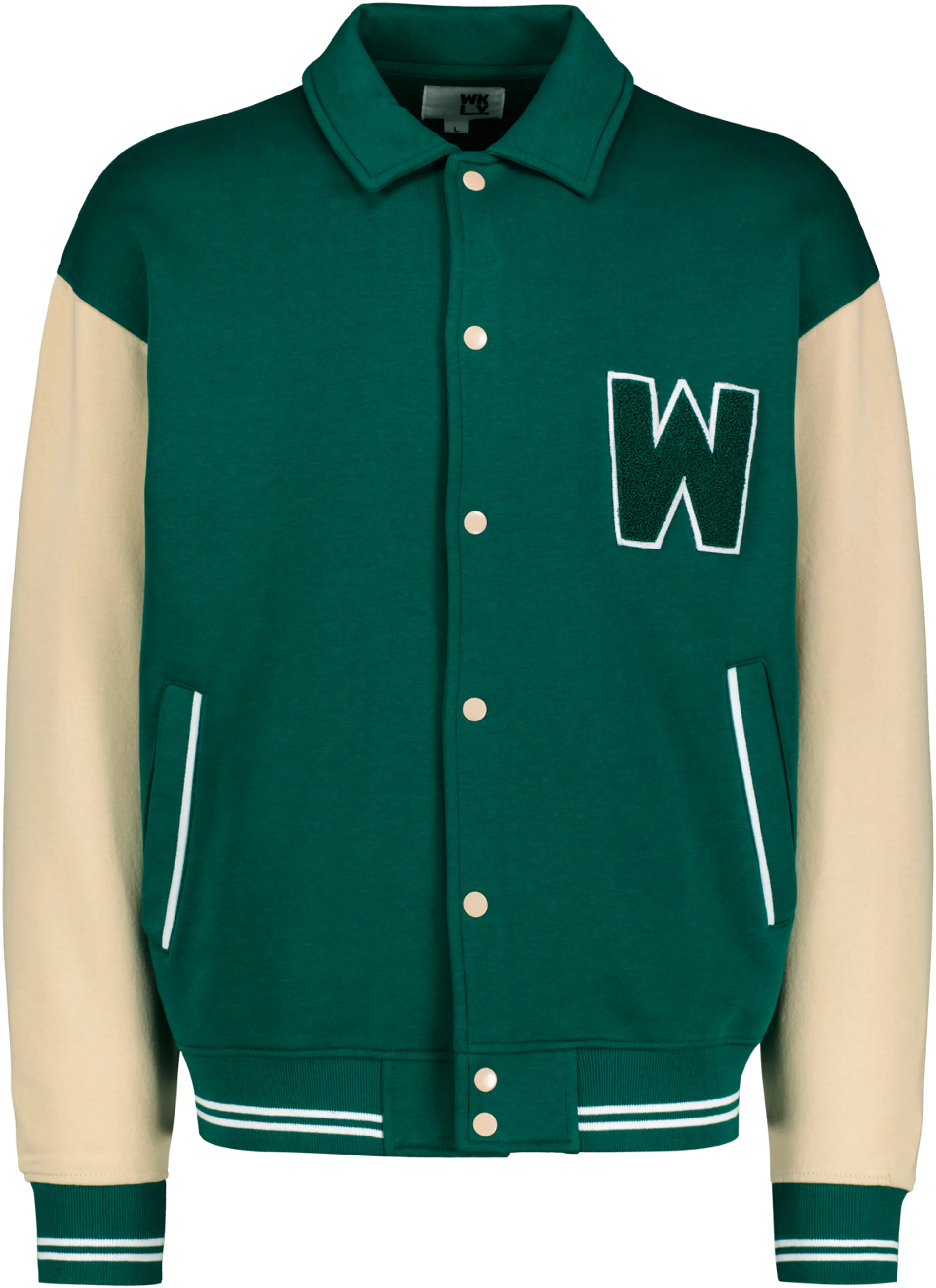 WKLY. miesten baseball-collegepusakka 195W312403 - Daark green/light sand - 1