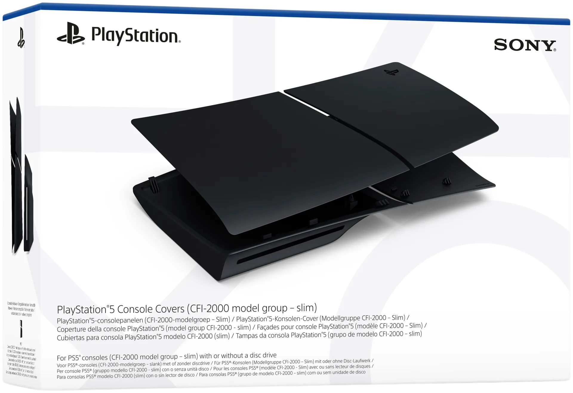 PlayStation 5-konsolin vaihtokannet musta (slim-konsoliin) - 1