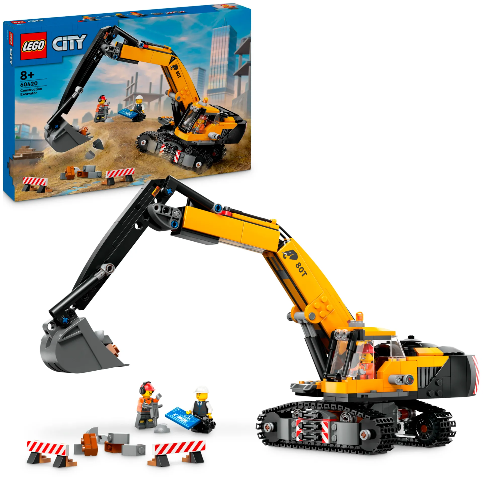 LEGO® City Big Vehicles 60420 Keltainen rakennuskaivuri - 1