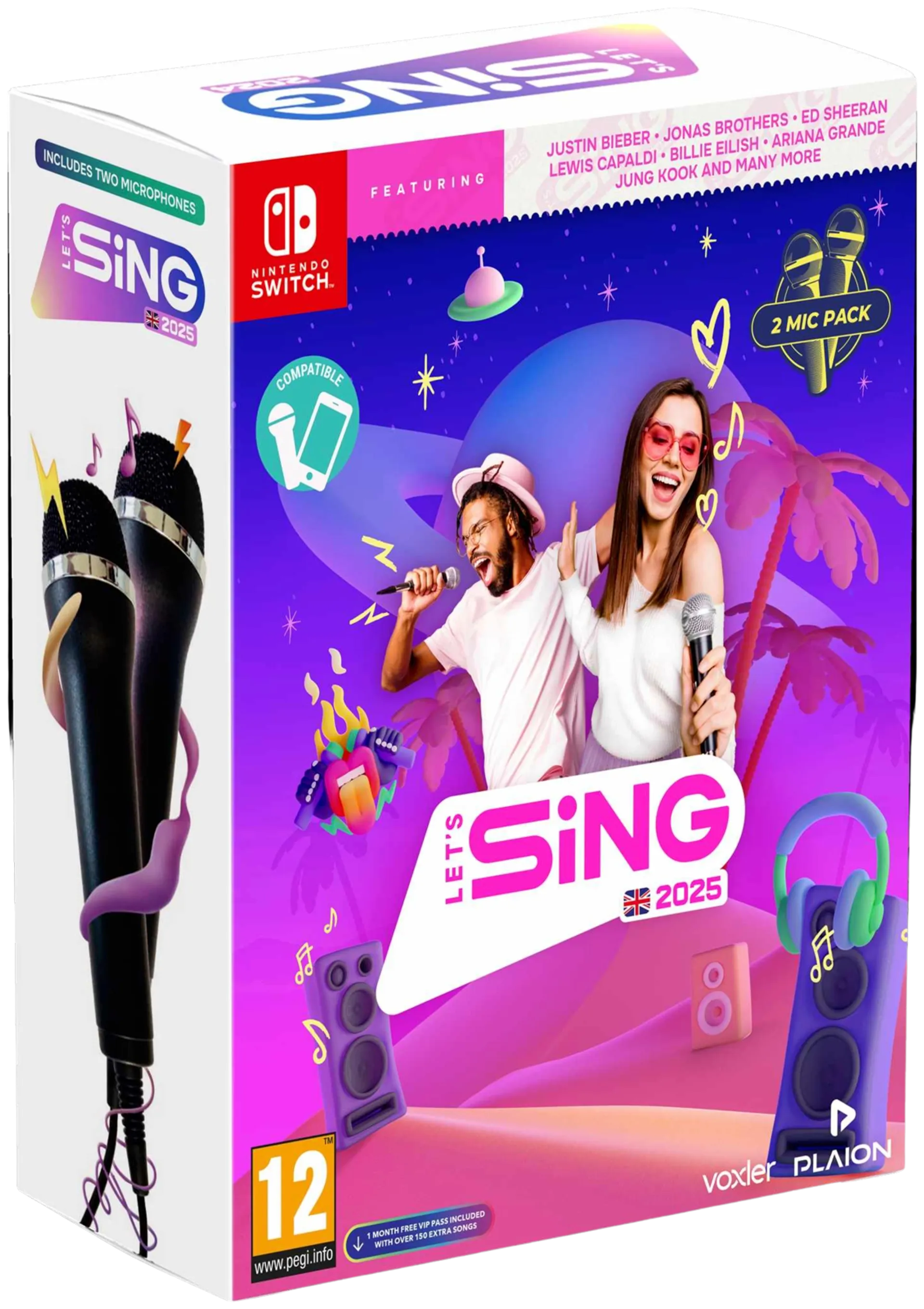 Nintendo Switch Let´s Sing 2025 + 2 mikrofonia