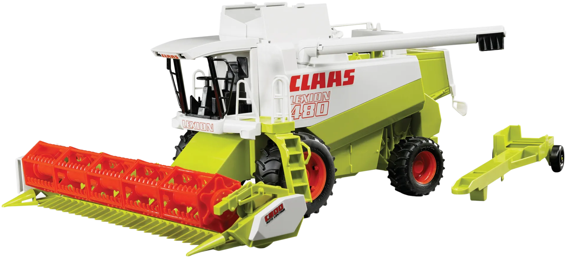 Bruder Claas Lexion 480 Combine leikkuupuimuri pöydän kuljetusvaunulla - 1