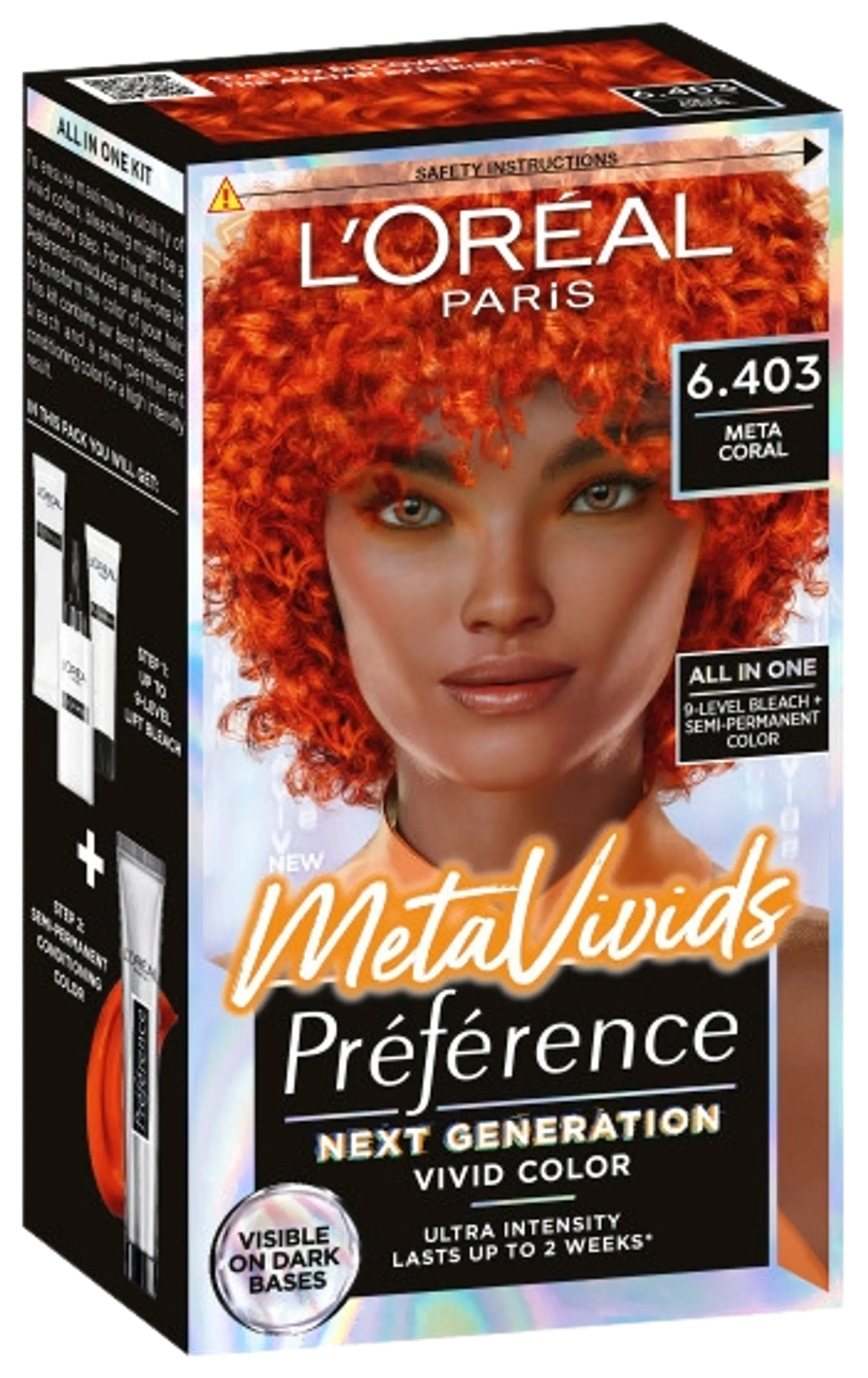 L'Oréal Paris Préférence Metavivids Coral 6.403 vaalennus ja sävyte 1kpl - 1