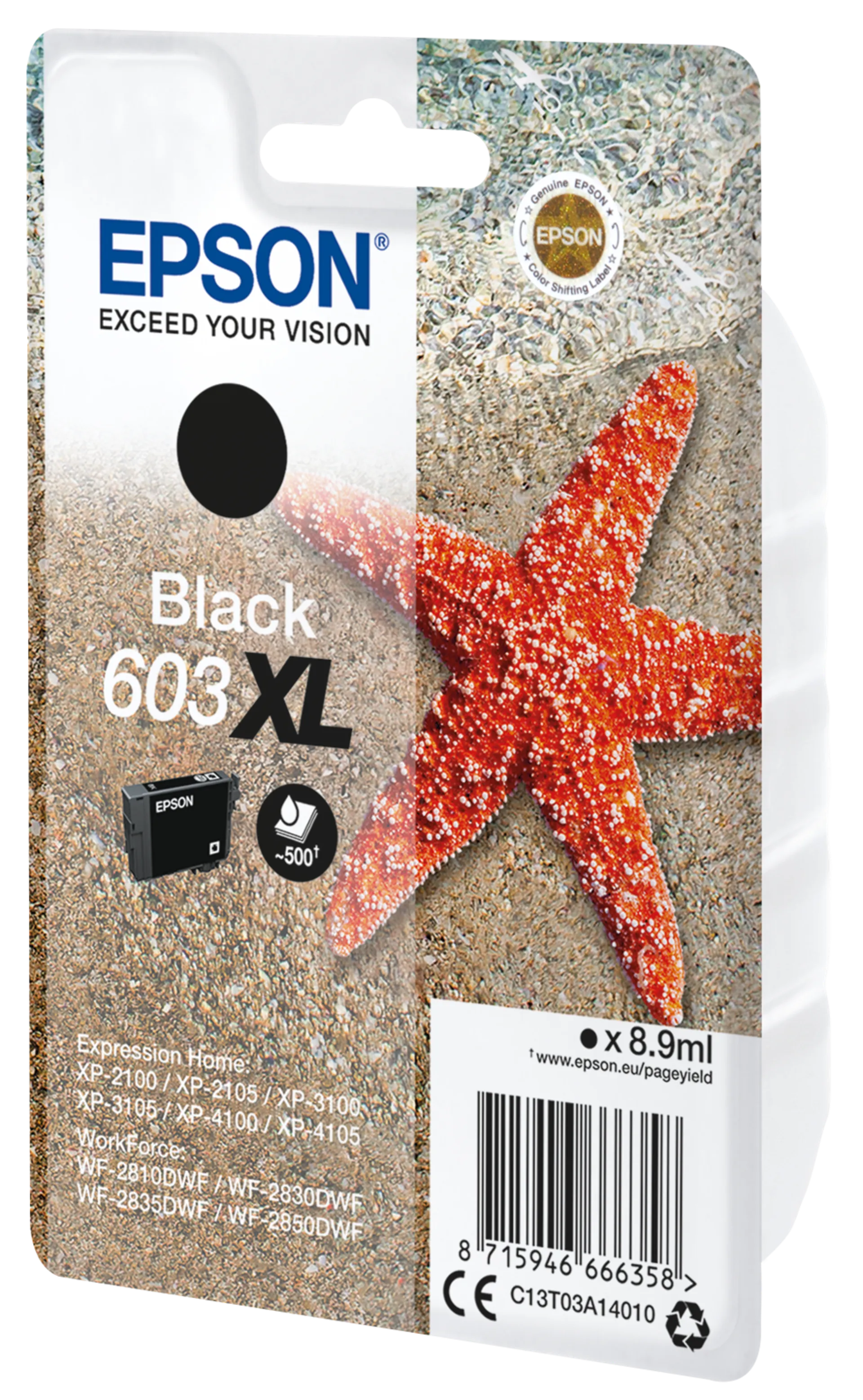 Epson 603XL mustepatruuna musta