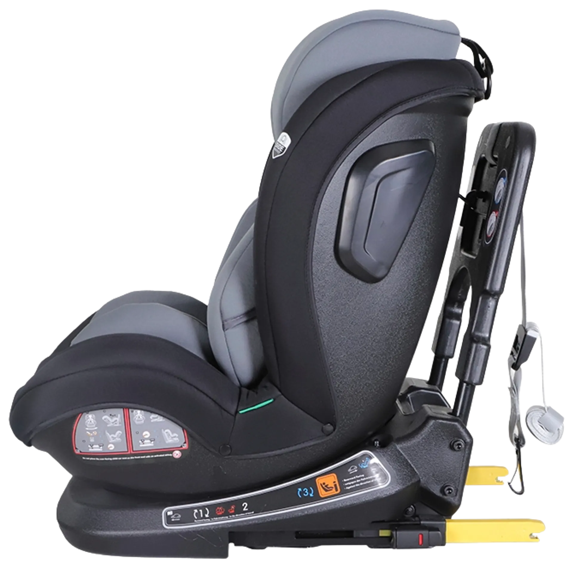 Kikid Turvaistuin Premium 40-150cm i-Size 360 ISOFIX R129, musta-harmaa - 5