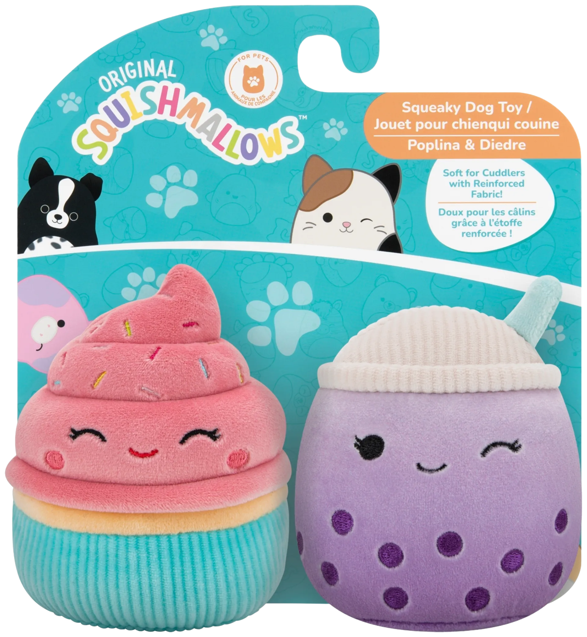 Squishmallows pehmolelu Squeaky tuplapakkaus 9 cm, erilaisia - 9