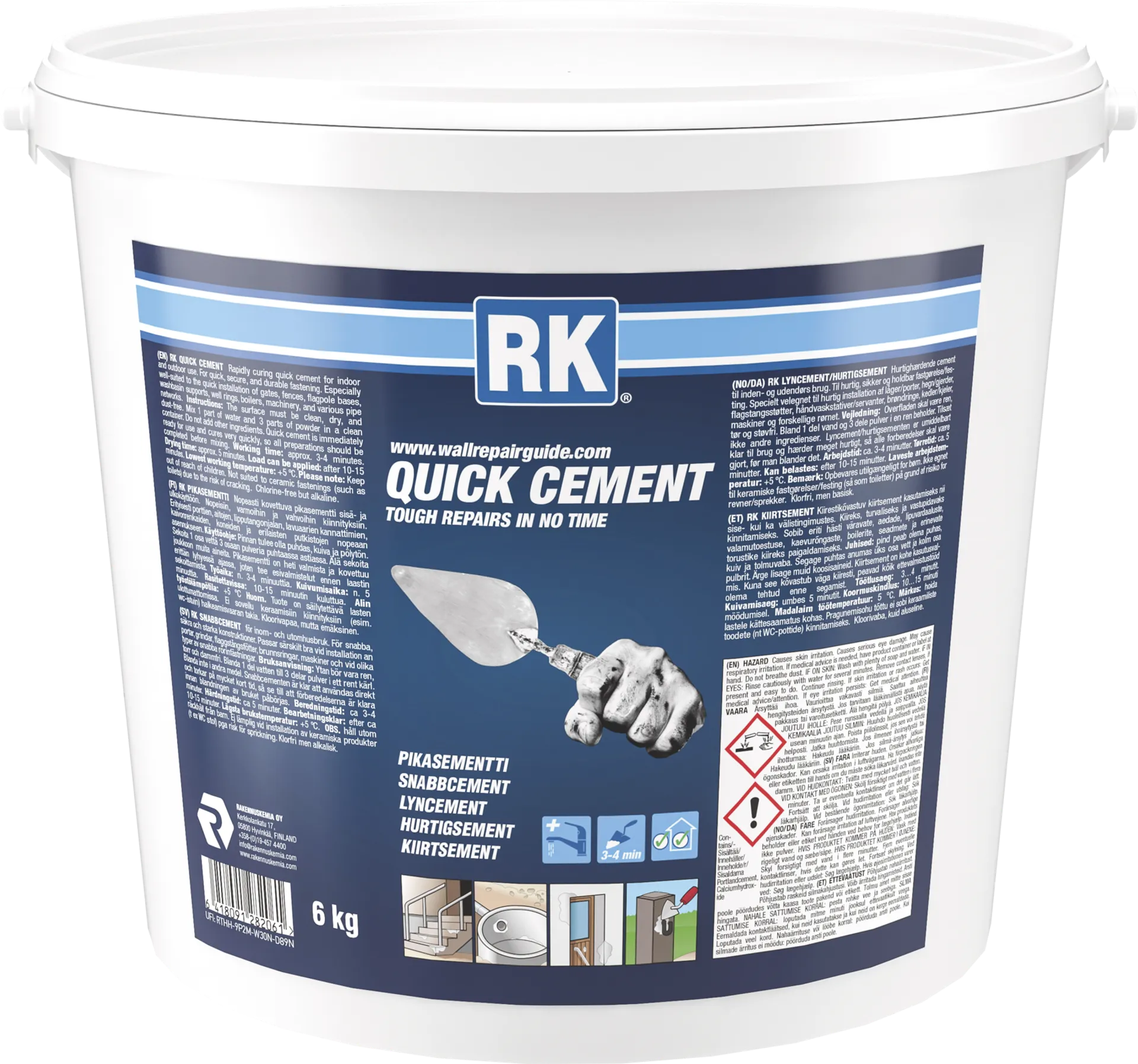 Rakennuskemia pikasementti 6 kg Quick Cement