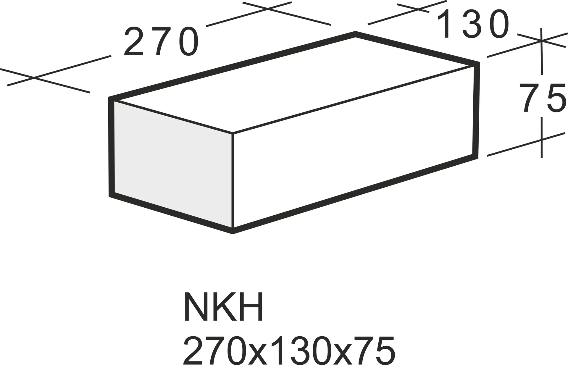 Kahi NKH Väliseinätiili 270x130x75 - 2