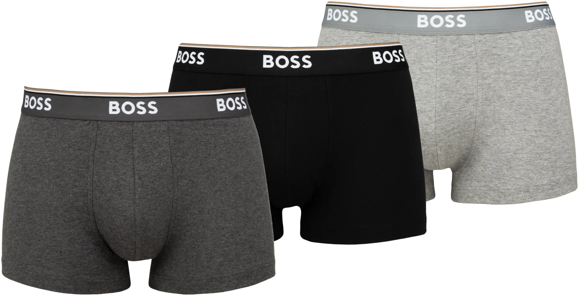 Hugo Boss miesten bokserit 50475274G 3-pack - Black/Grey - 1