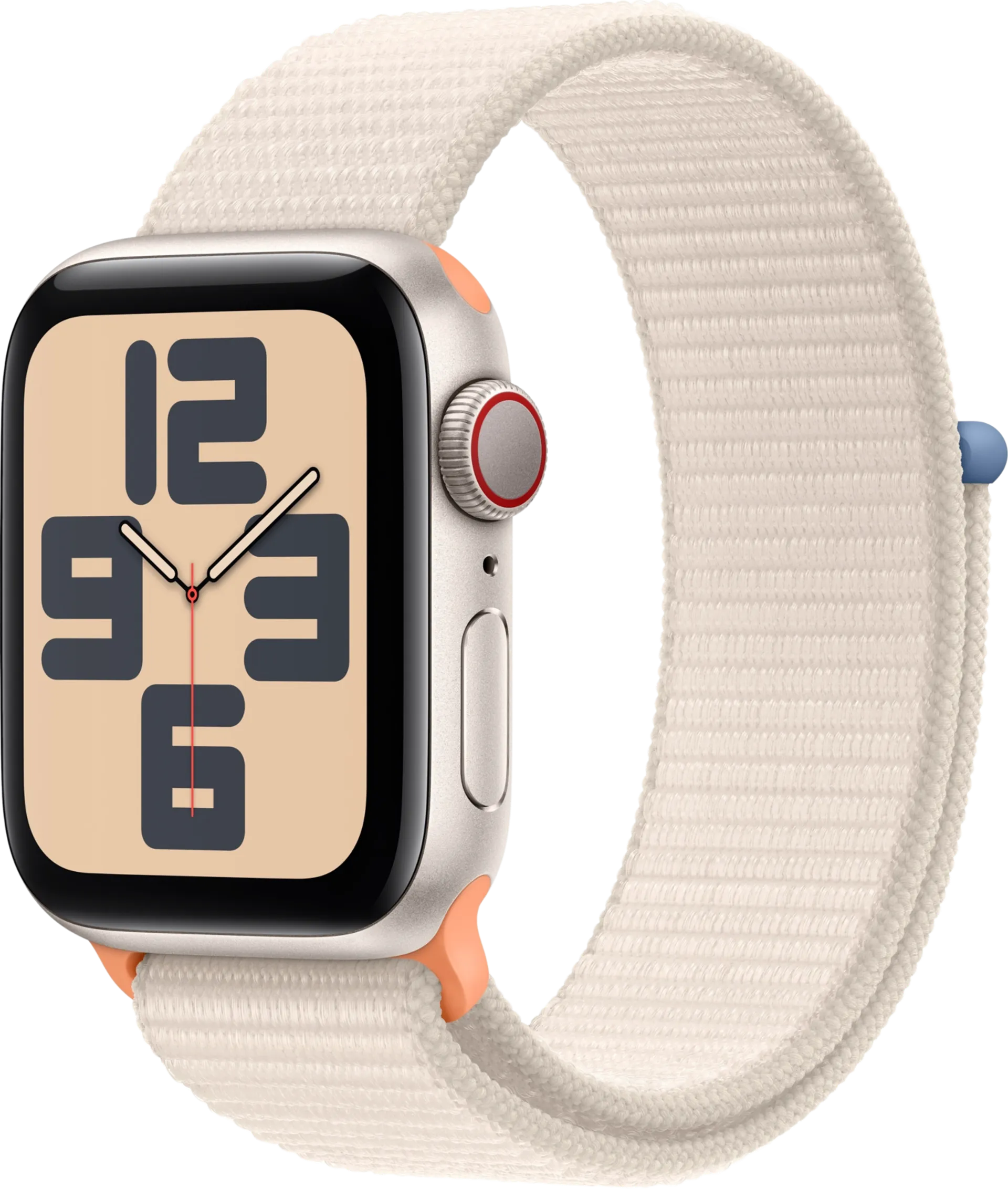 Apple watch SE GPS + Cellular 40mm valkoinen alumiinikotelo valkoinen urheiluranneke MRG43KS/A