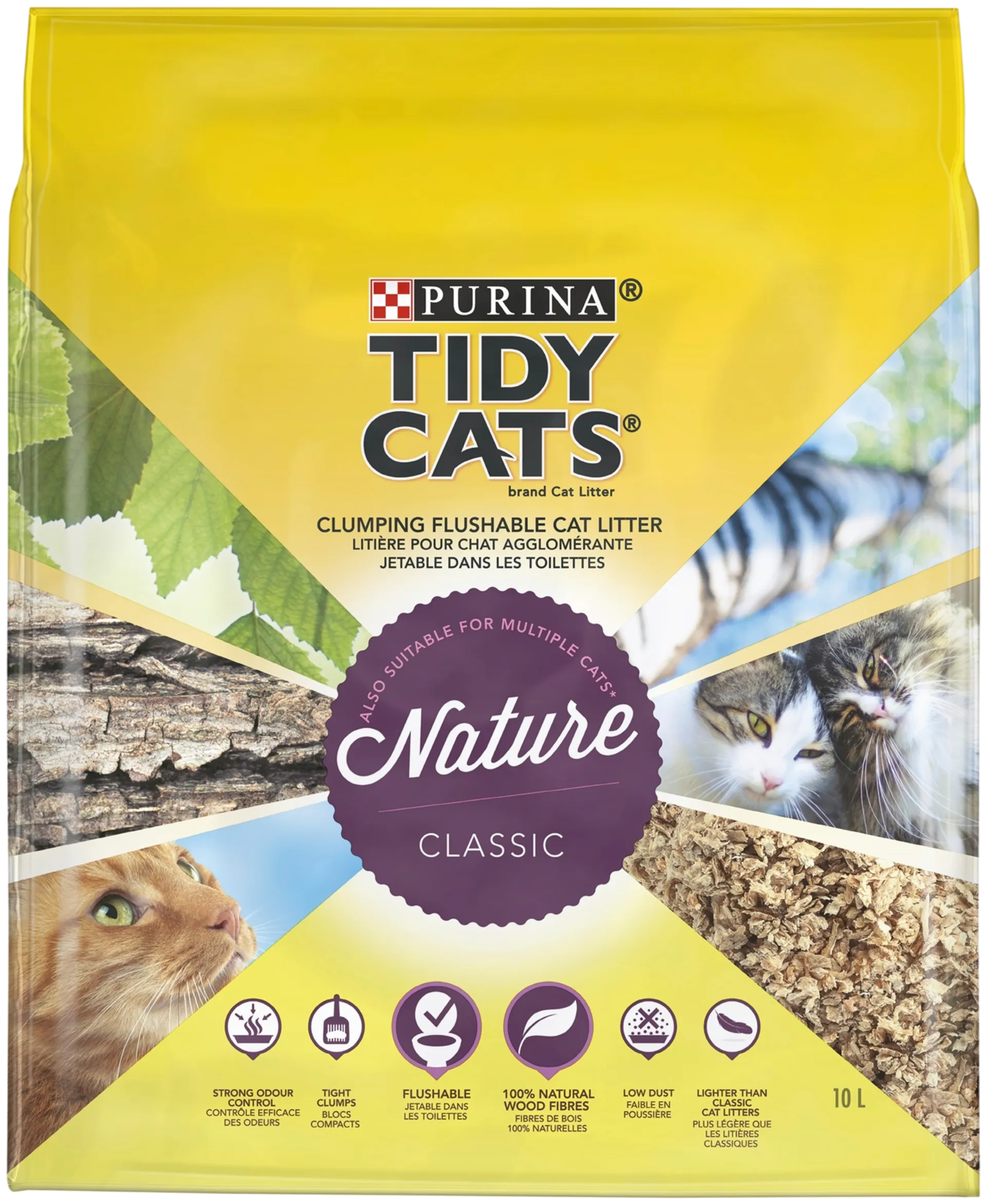 Purina® Tidy Cats® 10l Nature Classic paakkuuntuva kissanhiekka
