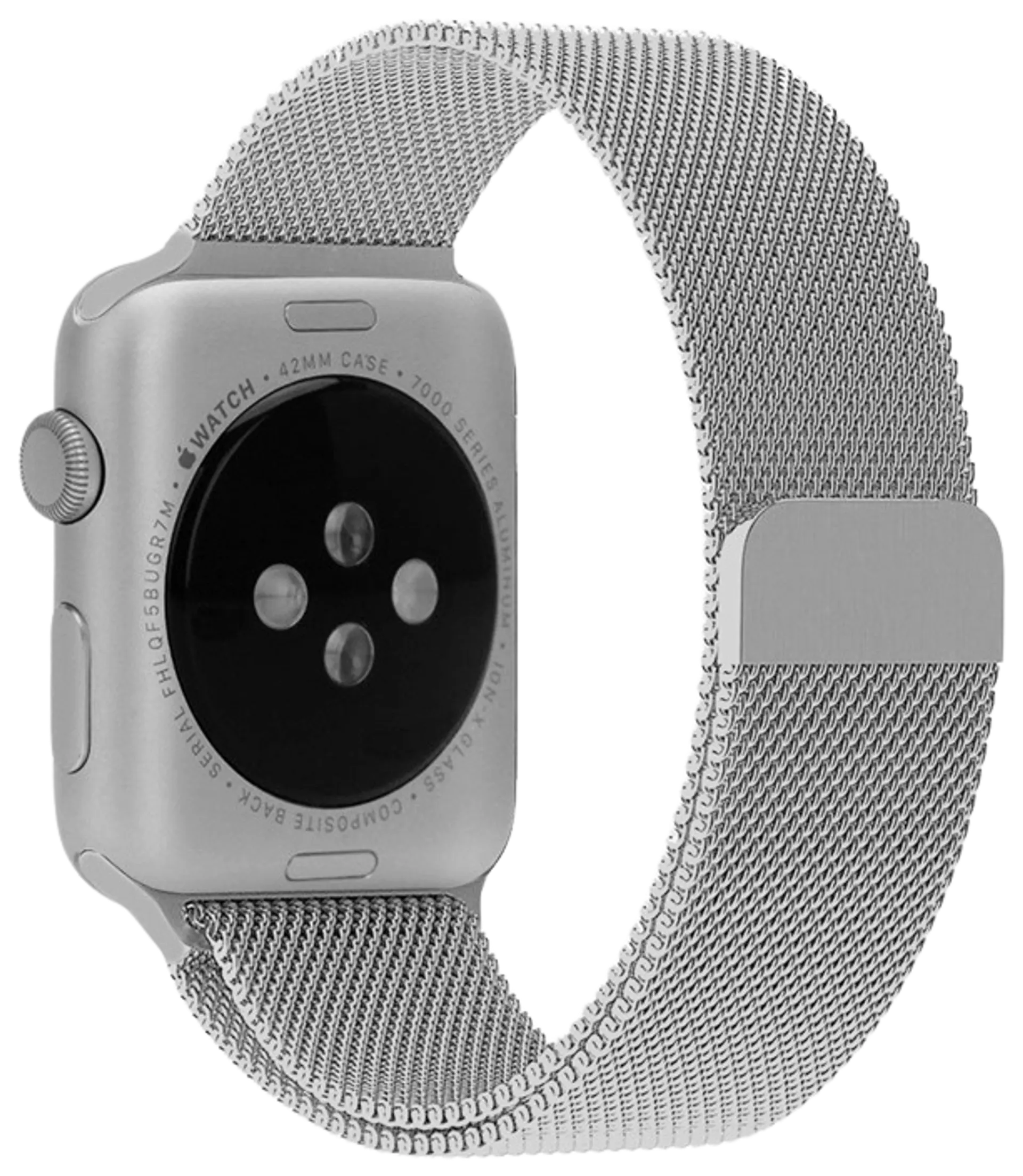 Wave Teräspunottu ranneke, Apple Watch 42mm / Apple Watch 44mm / Apple Watch 45mm, Hopea - 3