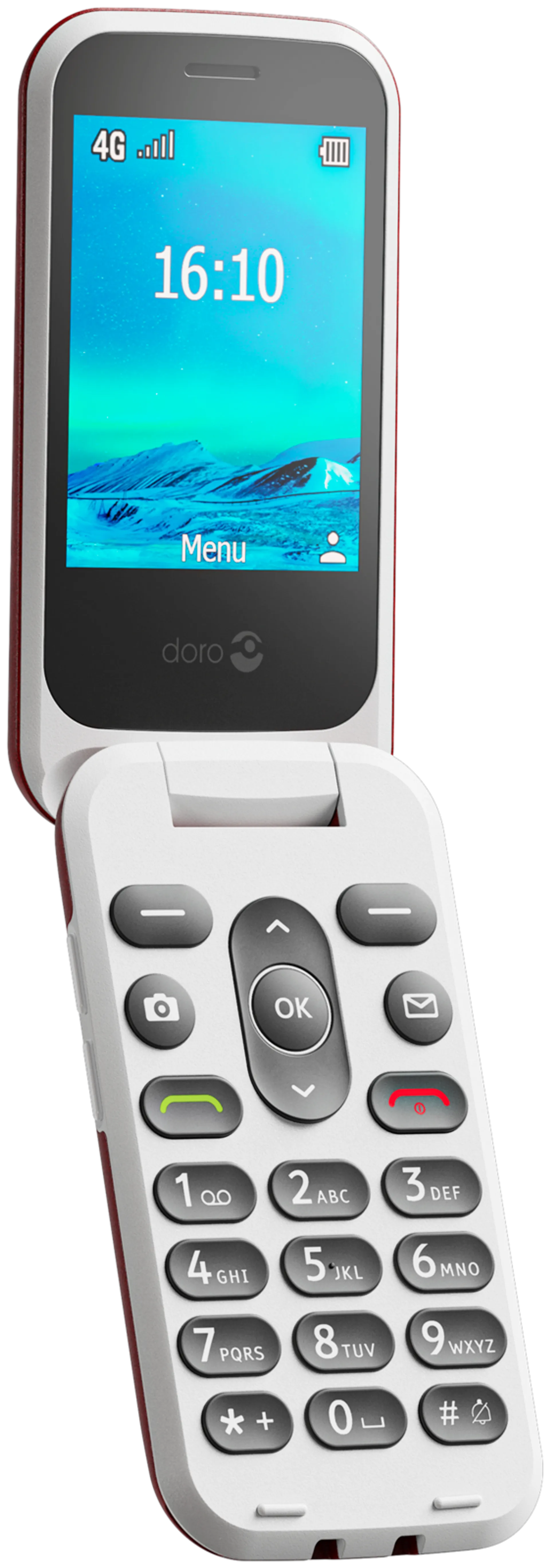 Doro 2821 4G matkapuhelin Pun/Valk - 6