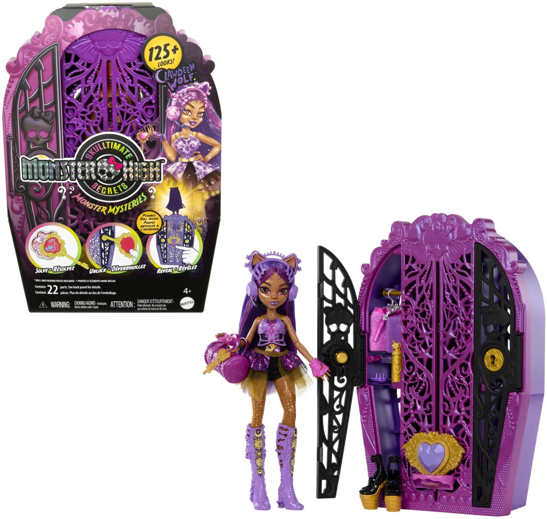 Monster High Skulltimate Secrets Clawdeen -muotinukke - 1