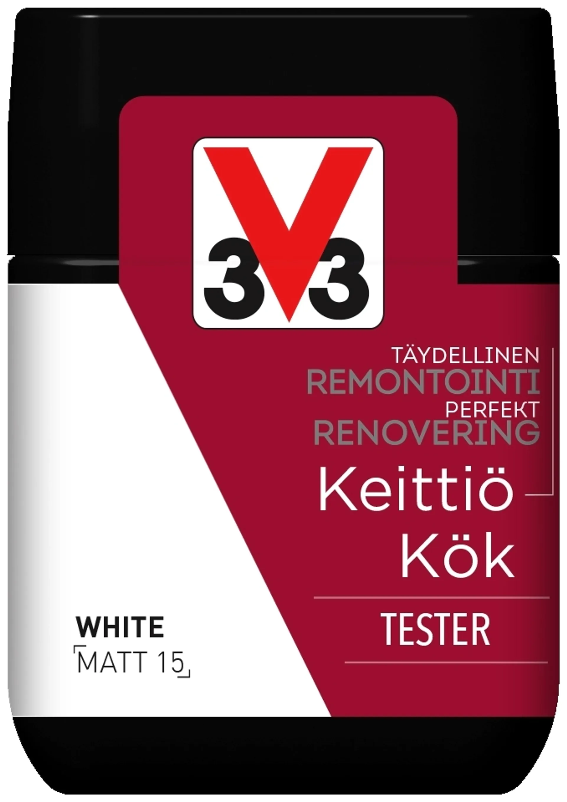 V33 Remontointimaali keittiö tester 75ml White matt