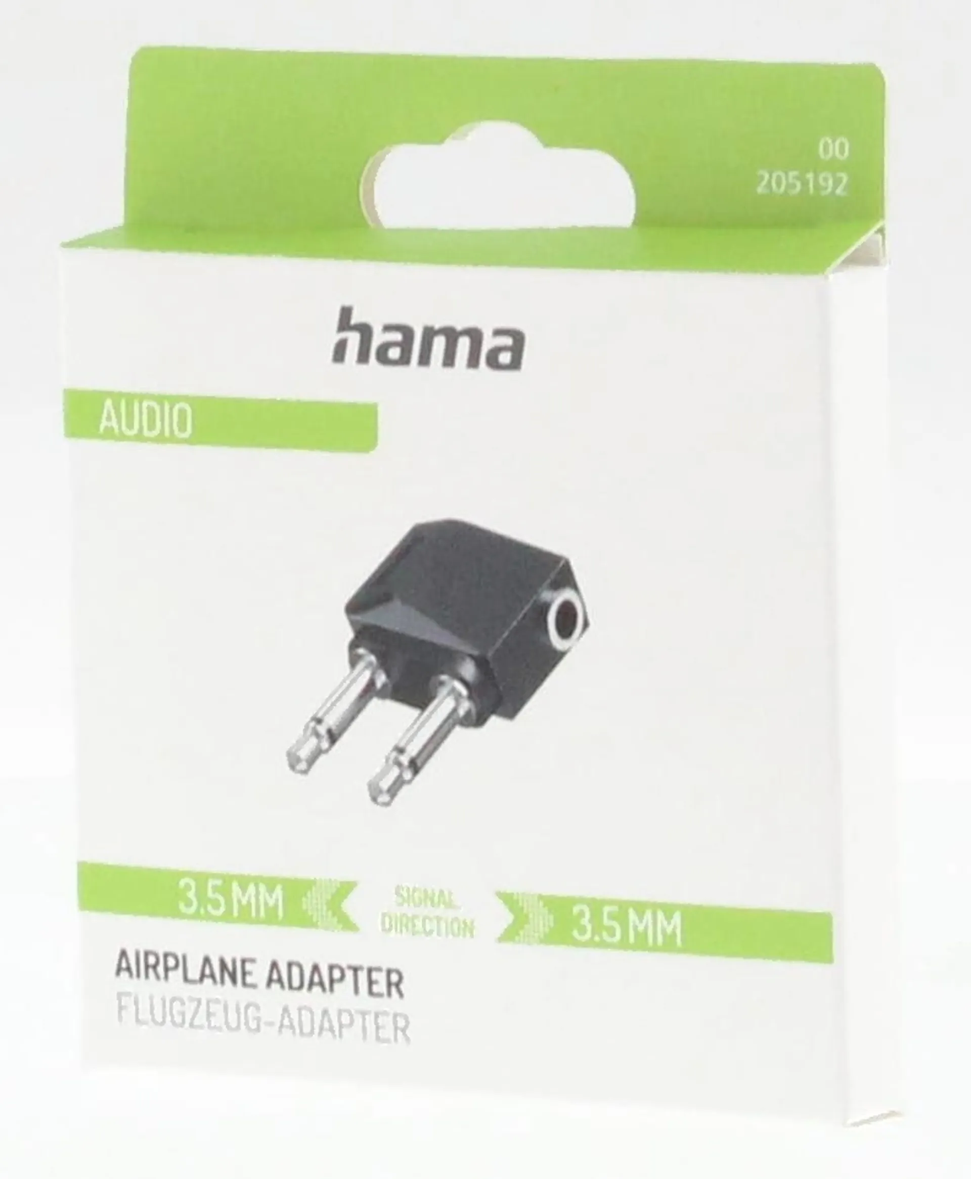 Hama Audiosovite, 3,5 mm, lentokoneadapteri - 3