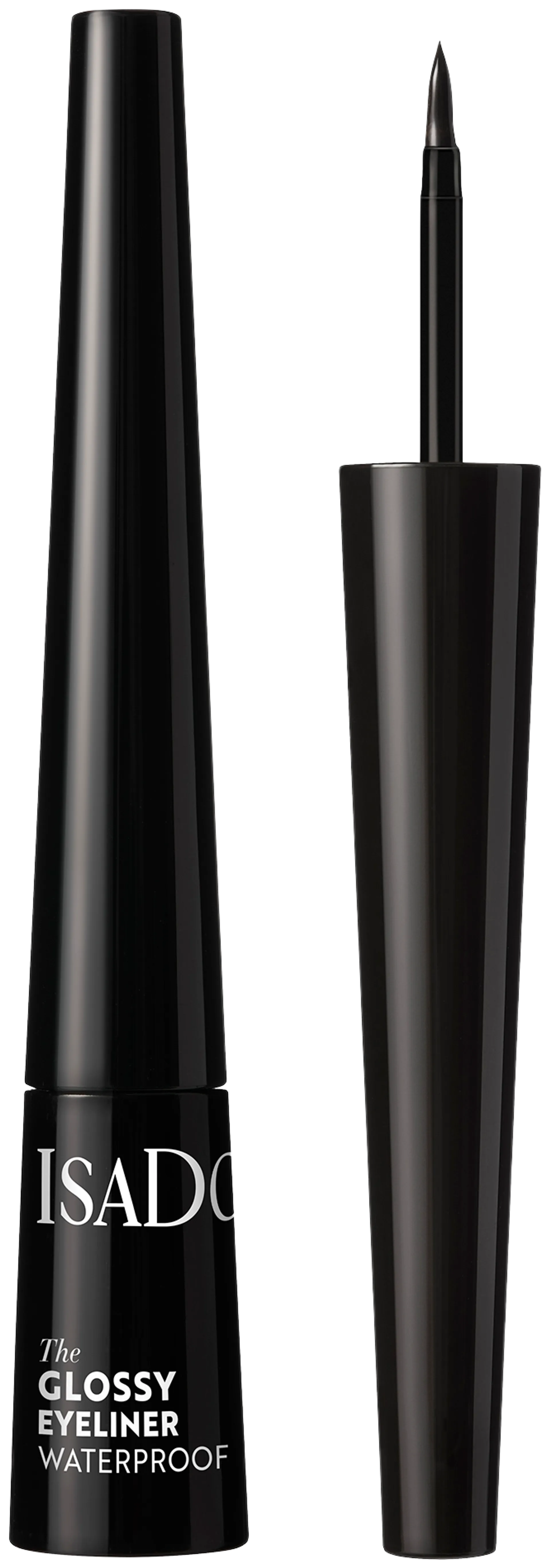 IsaDora The Glossy Eyeliner nestemäinen rajauskynä, Chrome Black 2,5 ml - Chrome Black - 1
